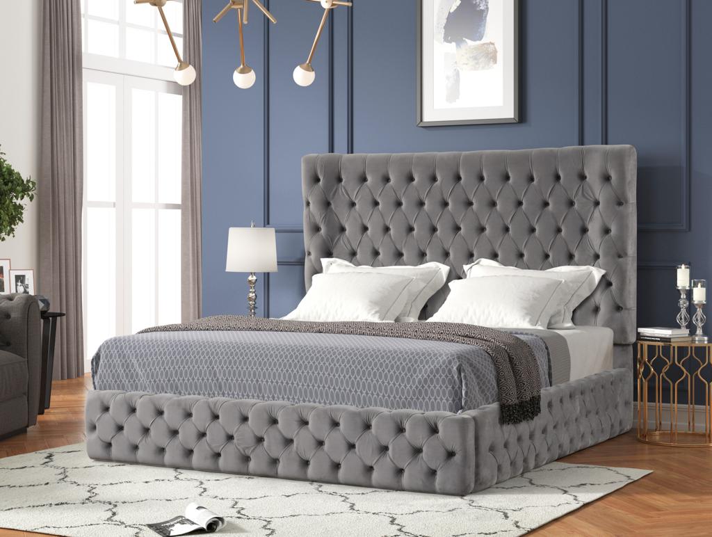 Image of beta bed velvet.
