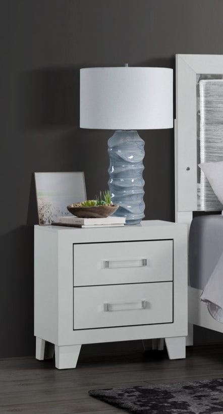 Sleek White Finish with minimalist appeal Night Stand – Luccia-White Night Stand