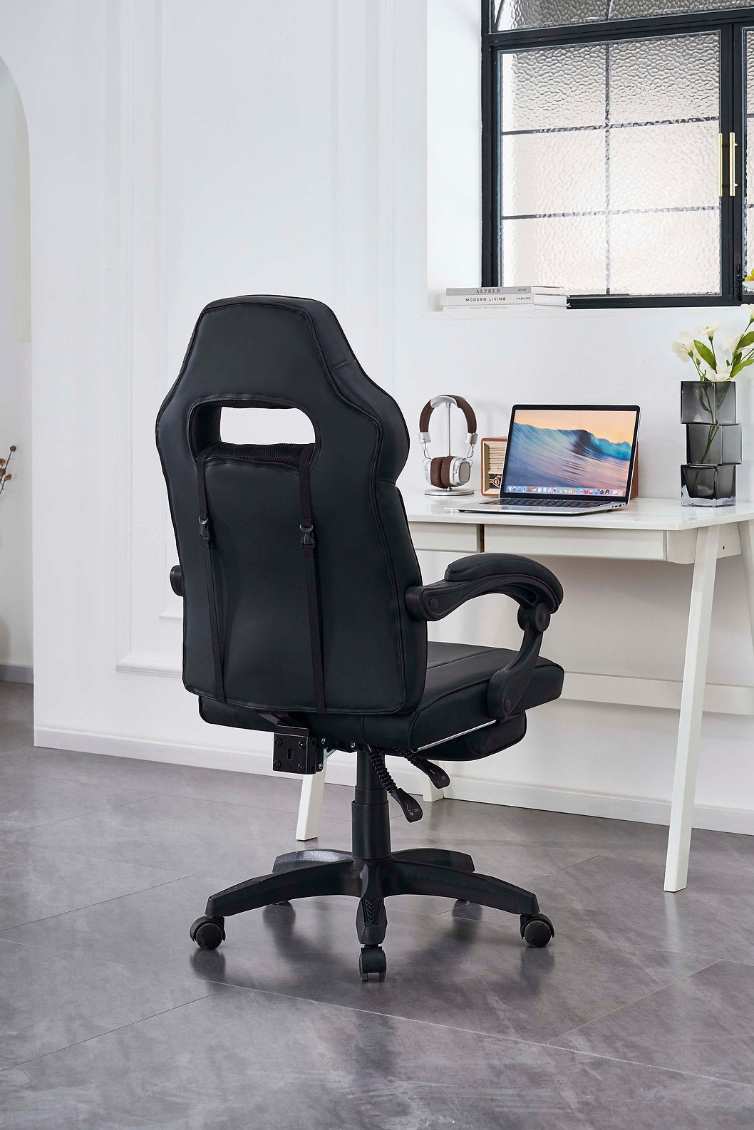 Adjustable Reclining Back with Pull-Out Footrest Office Chair – C-7435