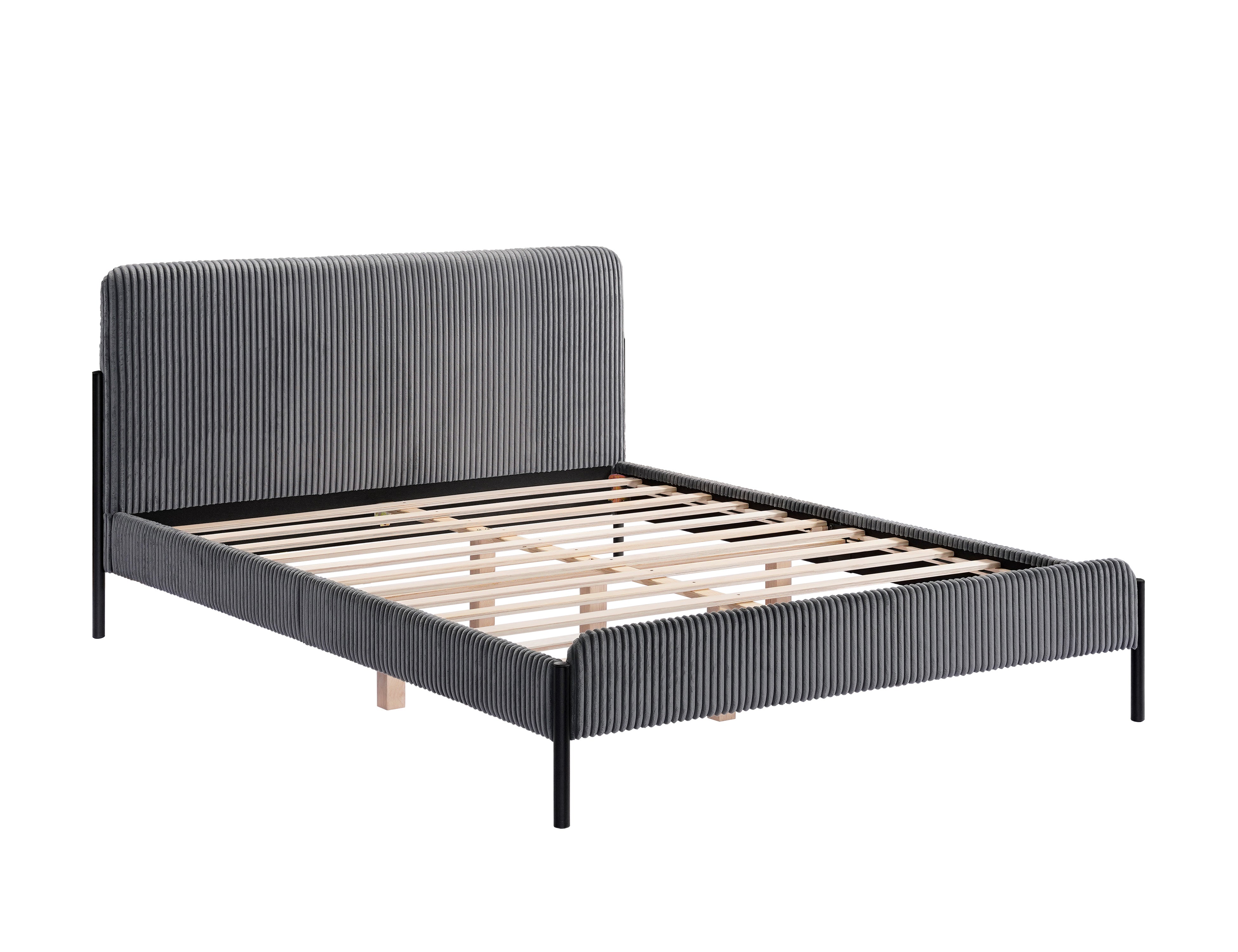 Charcoal Tufted Bed – IF-5587