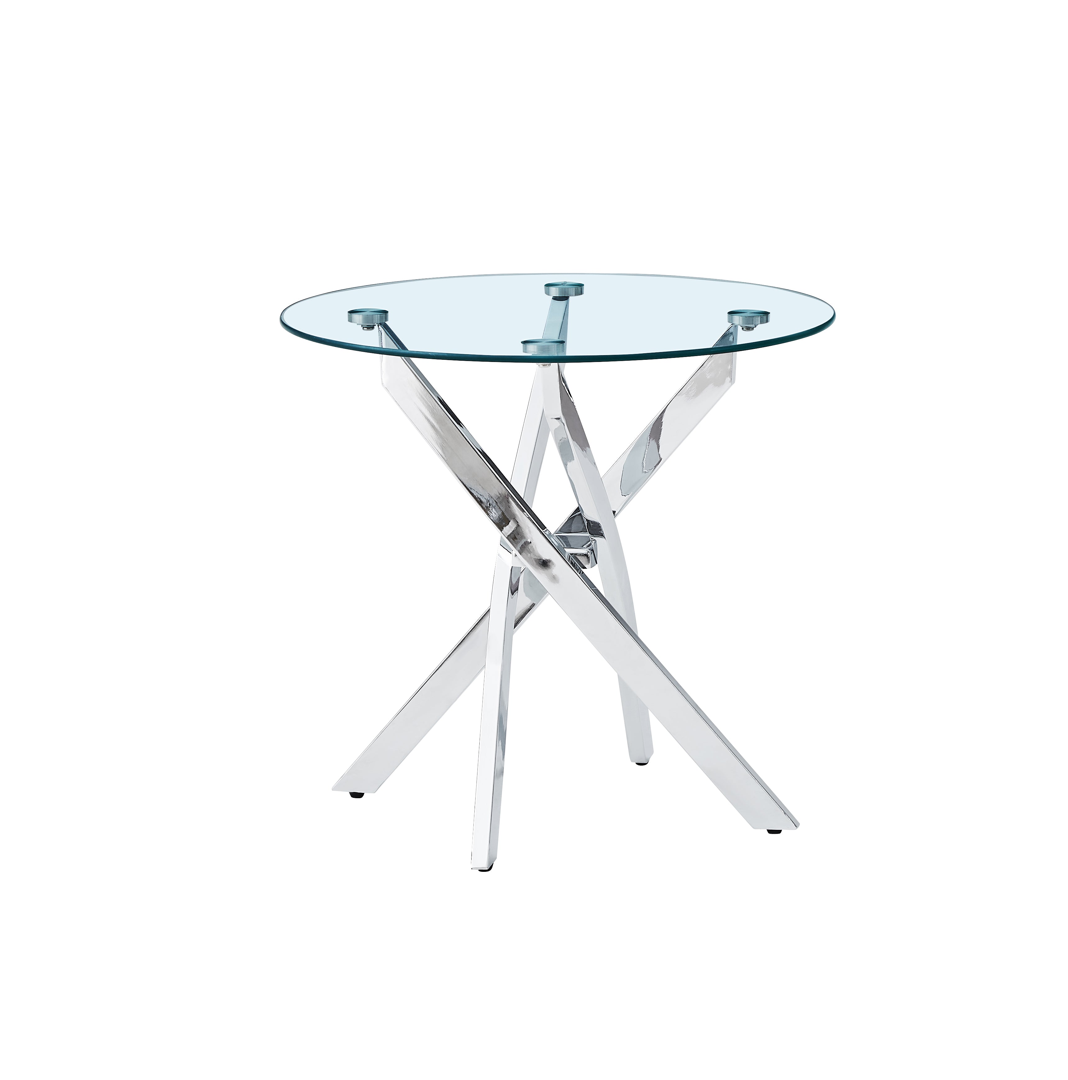 Clear Tempered Glass Top with Chrome Base Coffee / Side Table – IF-2650