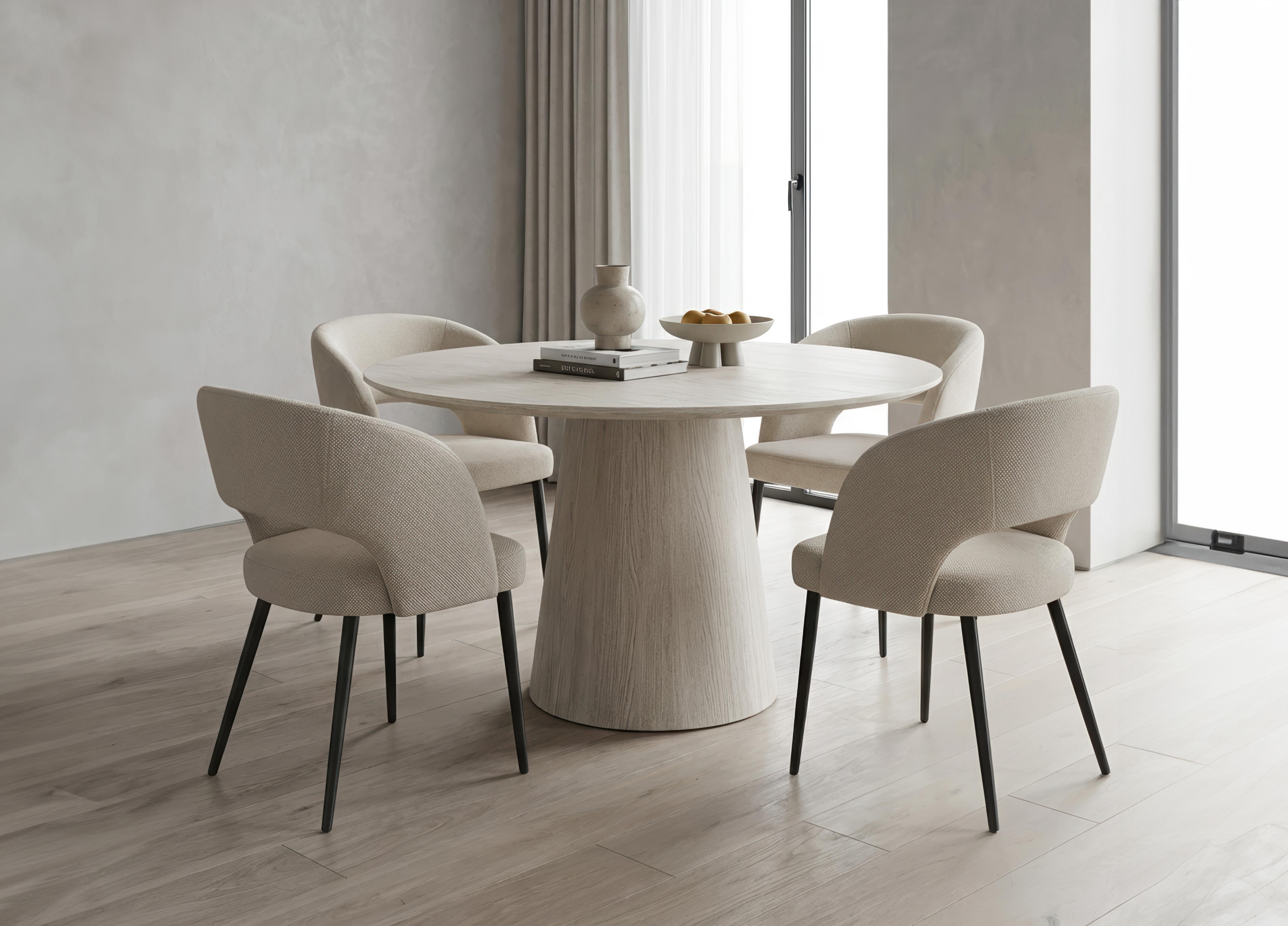 Matching pedestal base with durable engineered wood Dinette Set – T-1640 C-1644
