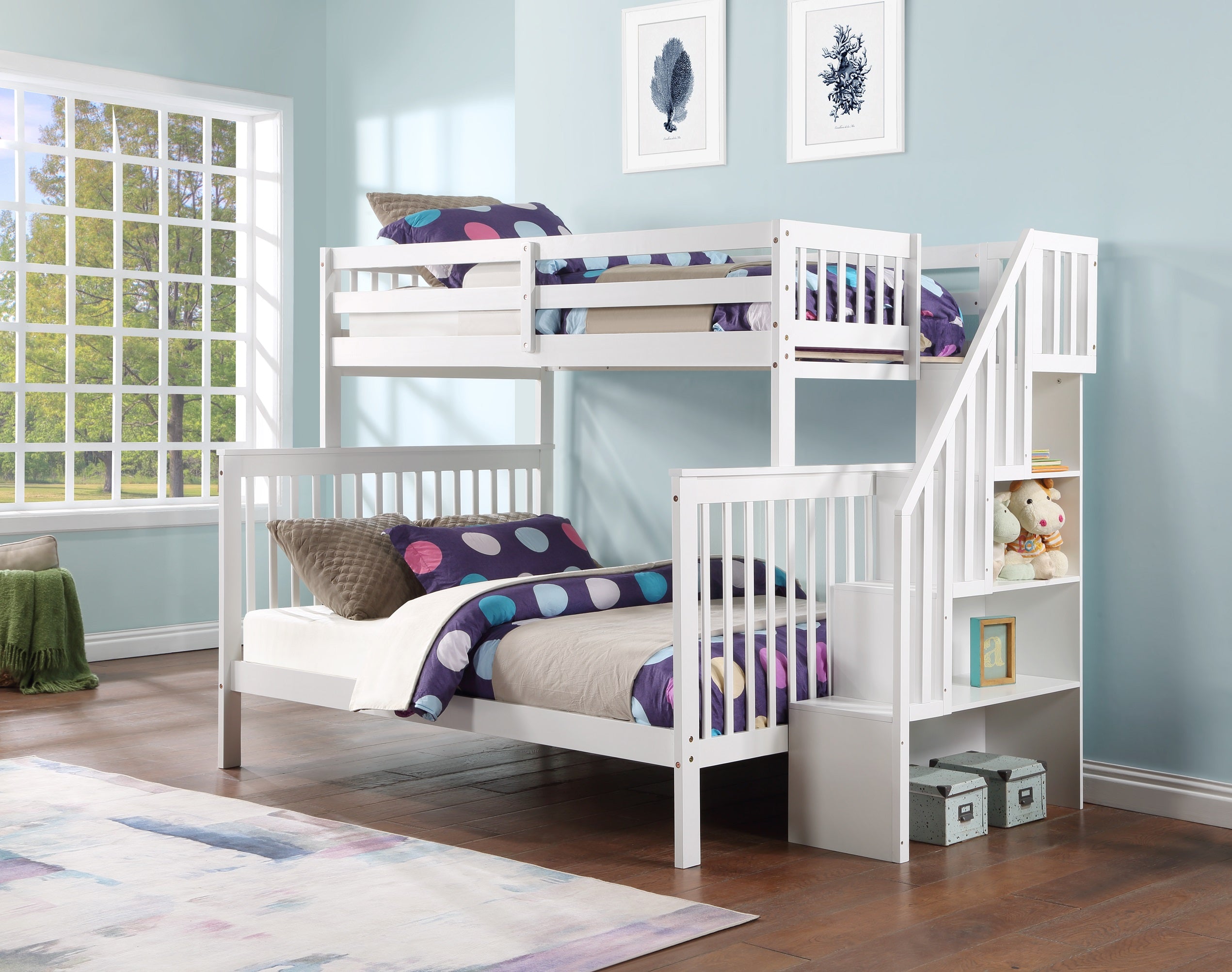 Please note The staircase is Reversible and can be installed on the Left or Right Side Bunk Bed –...