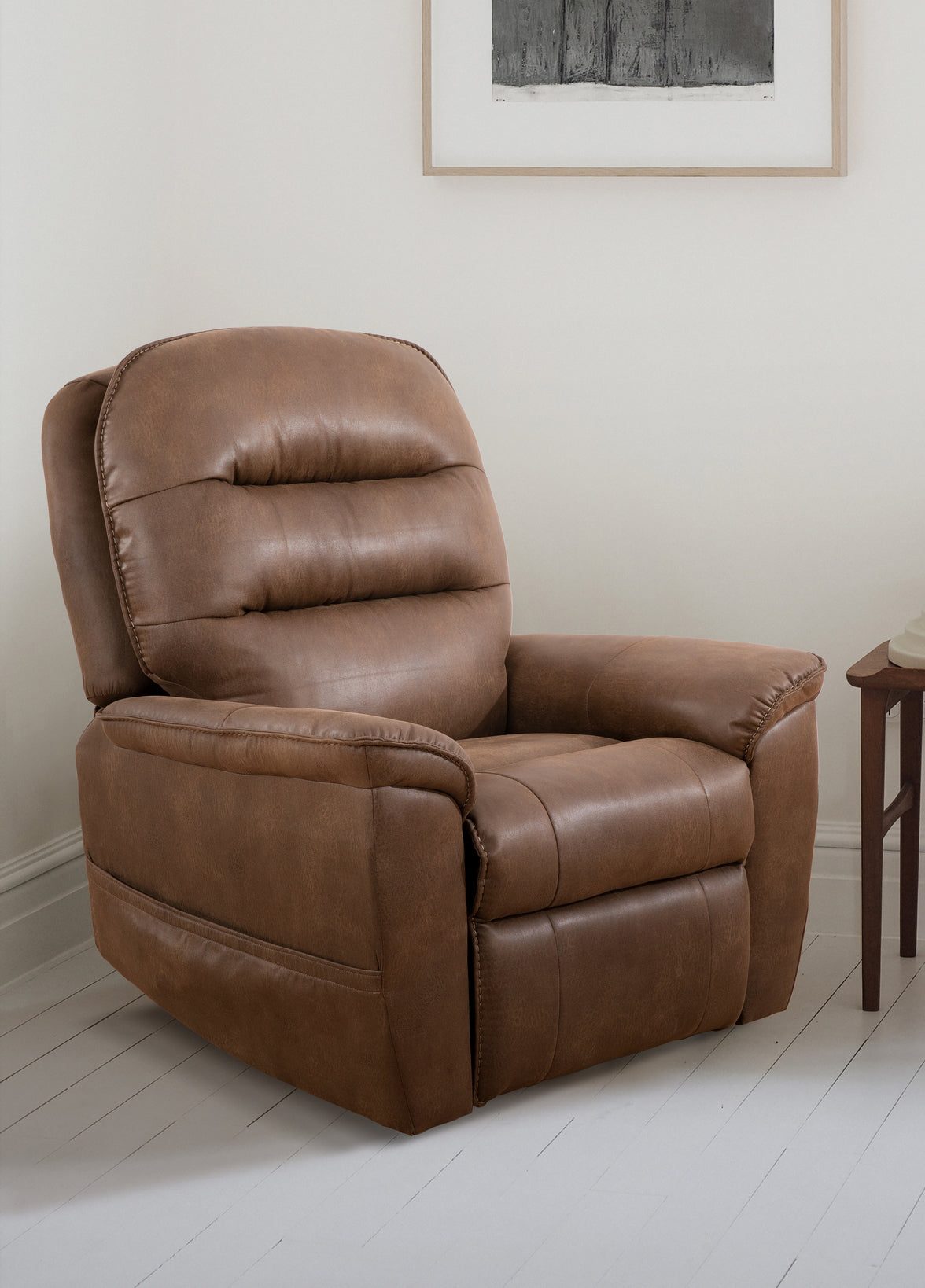 Brown Faux Leather Power Lift Recliner – IF-6365-M Lift Chair