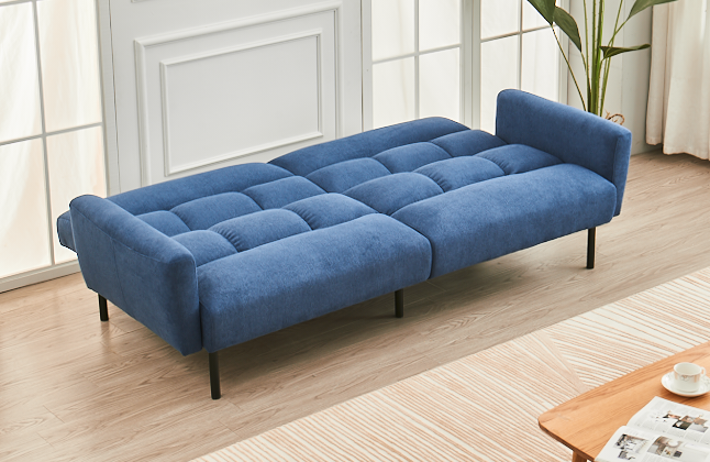 Blue Tufted Sofa Bed – IF-8040