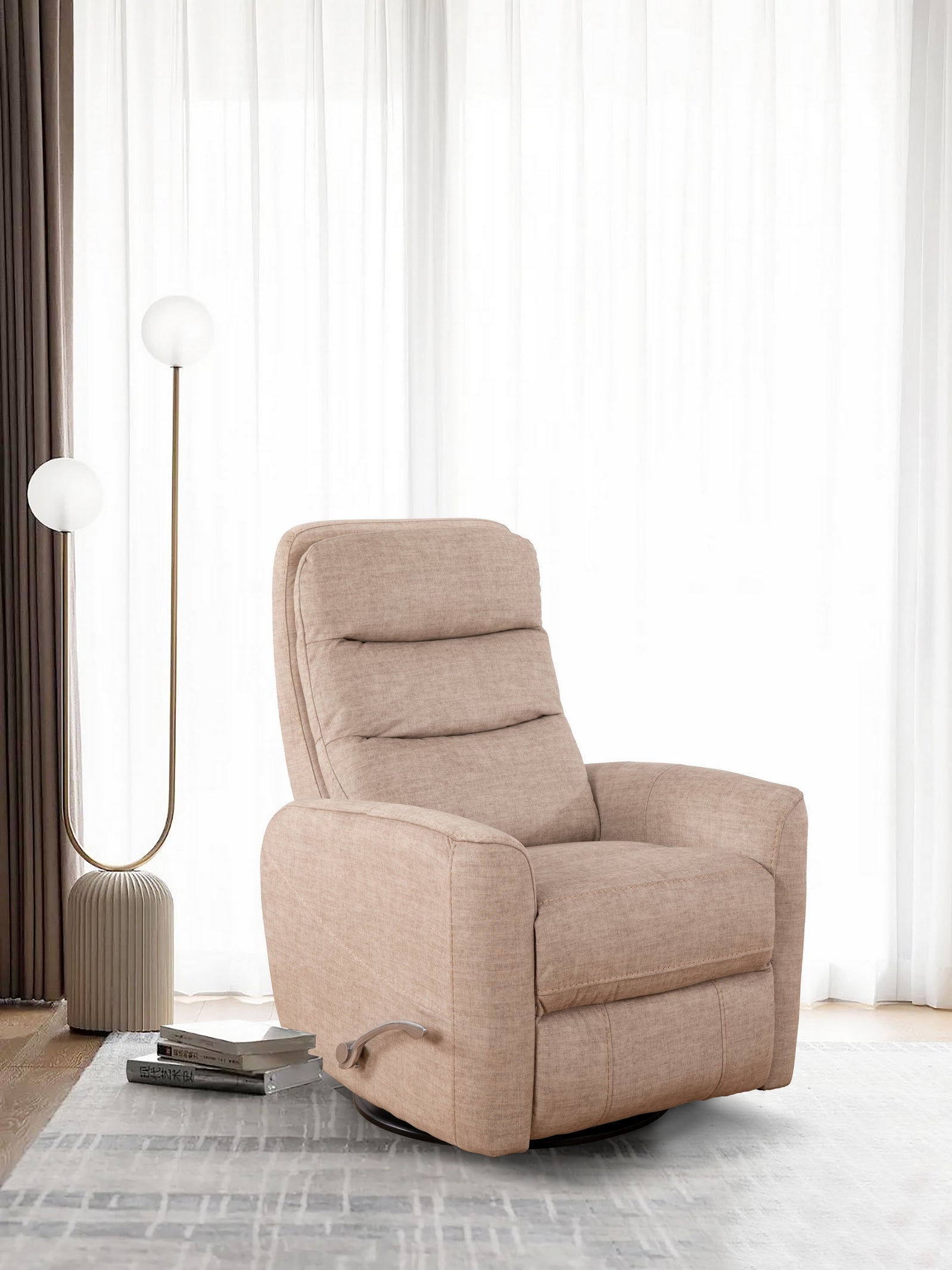 Taupe Fabric Rocker Recliner – IF-6321-M Recliner