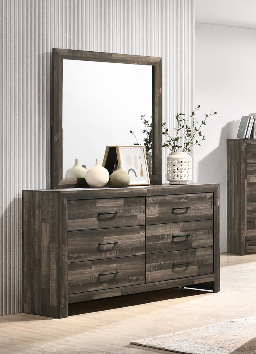 Features 6 Pull-Out Drawers Dresser & Mirror Set – Athens D/M