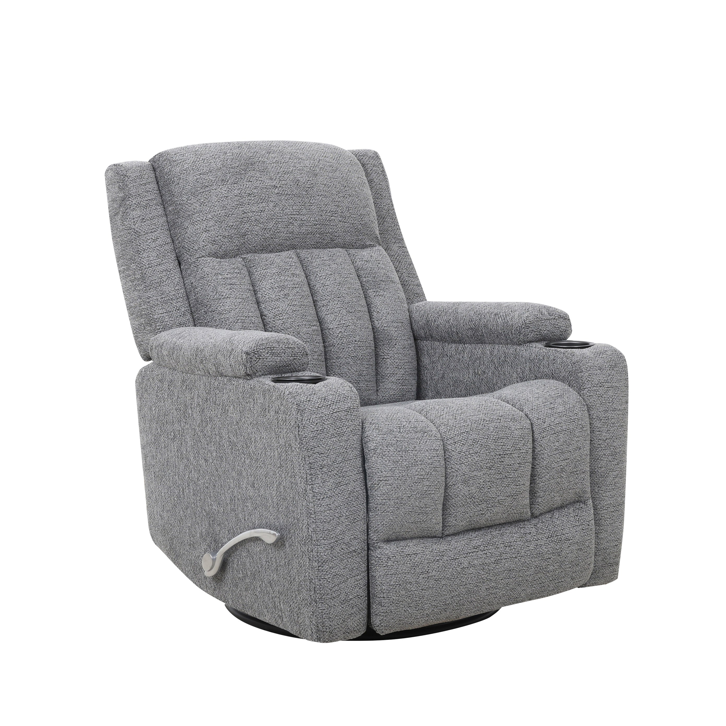 Light Grey Fabric Swivel Glider Recliner – IF-6317-M Recliner