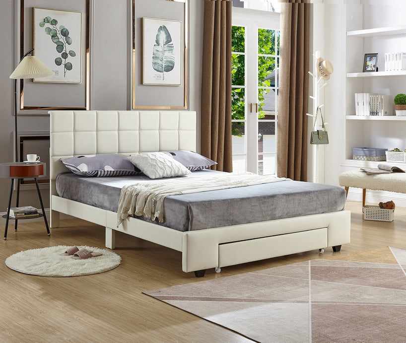 Image of if-5492 - double or queen bed - platform bed includes mattress support.