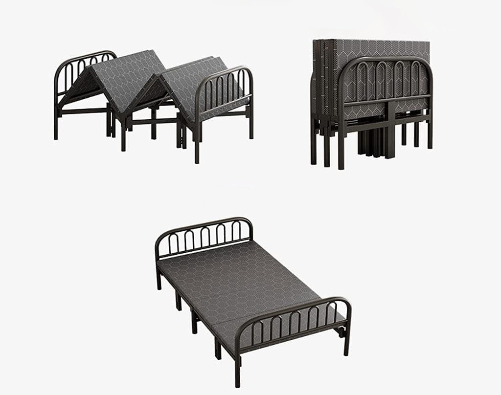Guest-Ready in Seconds – Easy-fold frame sets up instantly for overnight visitors Folding Bed – I...