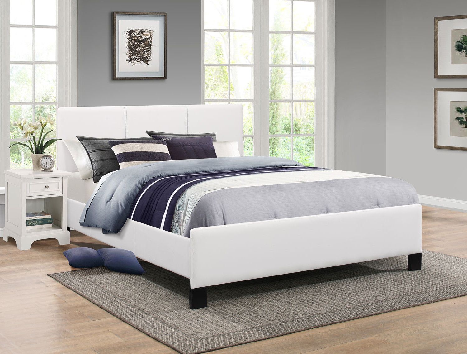 Image of if-179 - single or double or queen bed - platform bed includes mattress support.