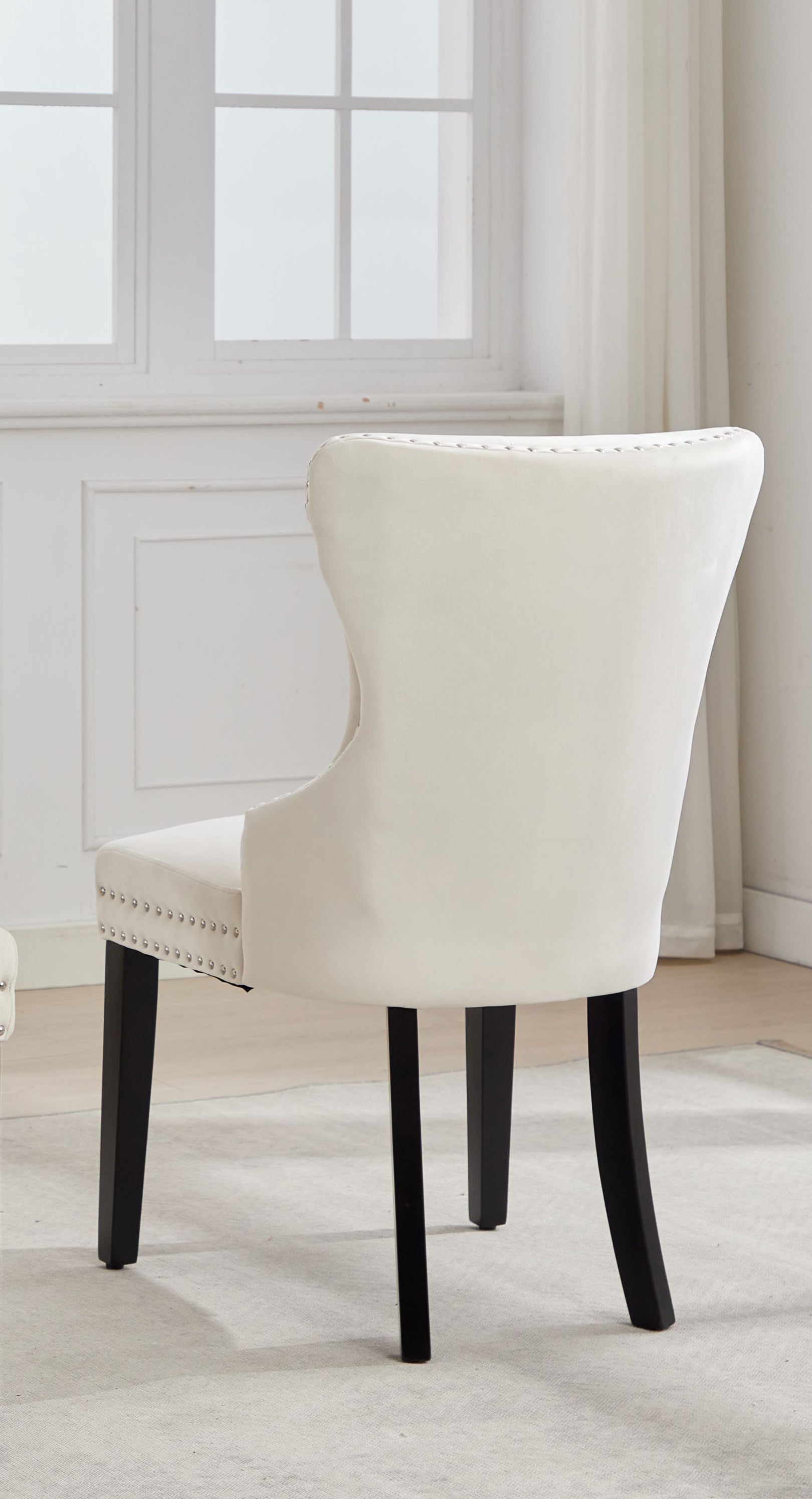 Dark Espresso Wooden Legs Accent Chair – C-1228