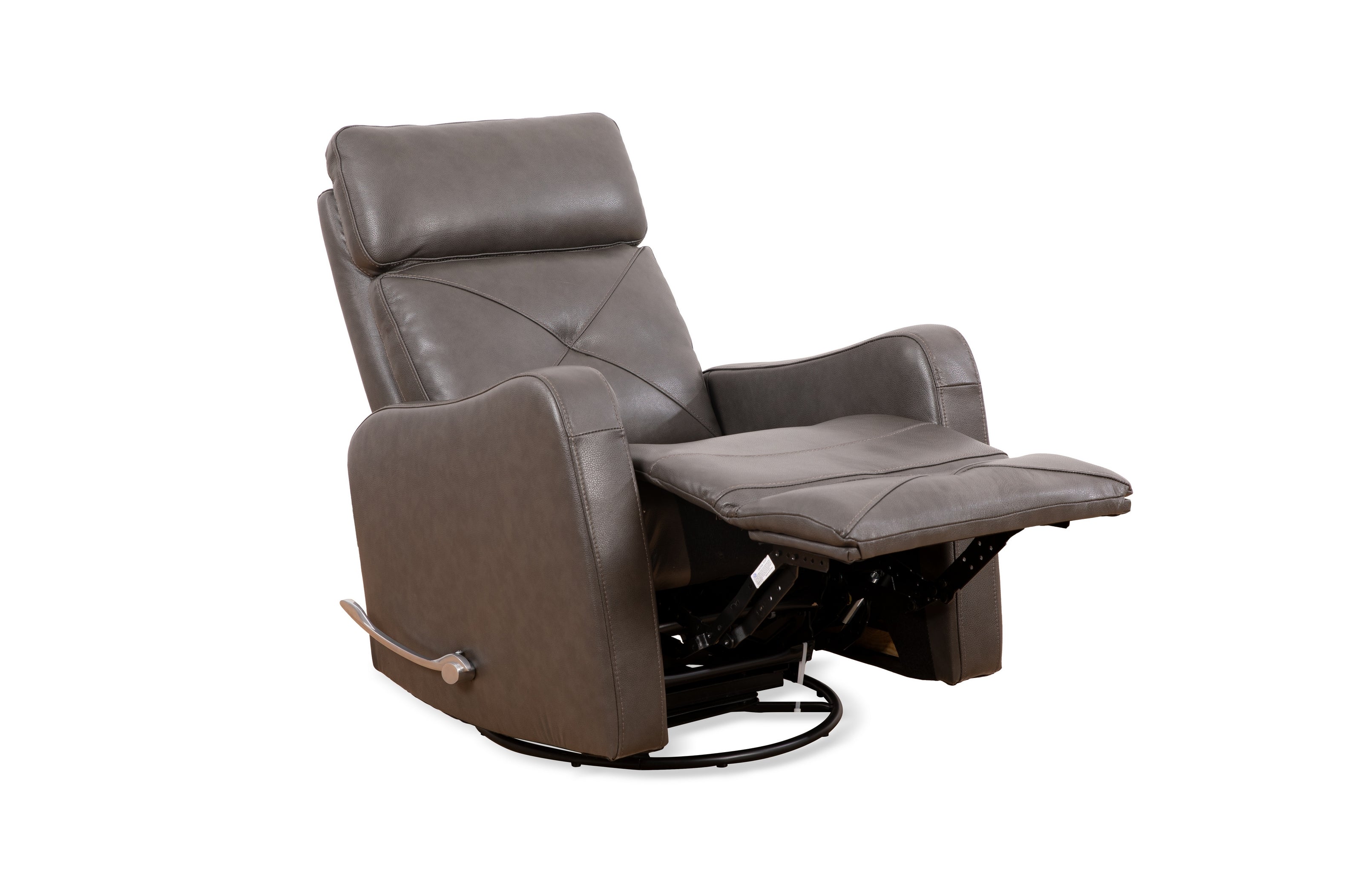 Grey Leather Swivel Glider Recliner – IF-6330-M Recliner