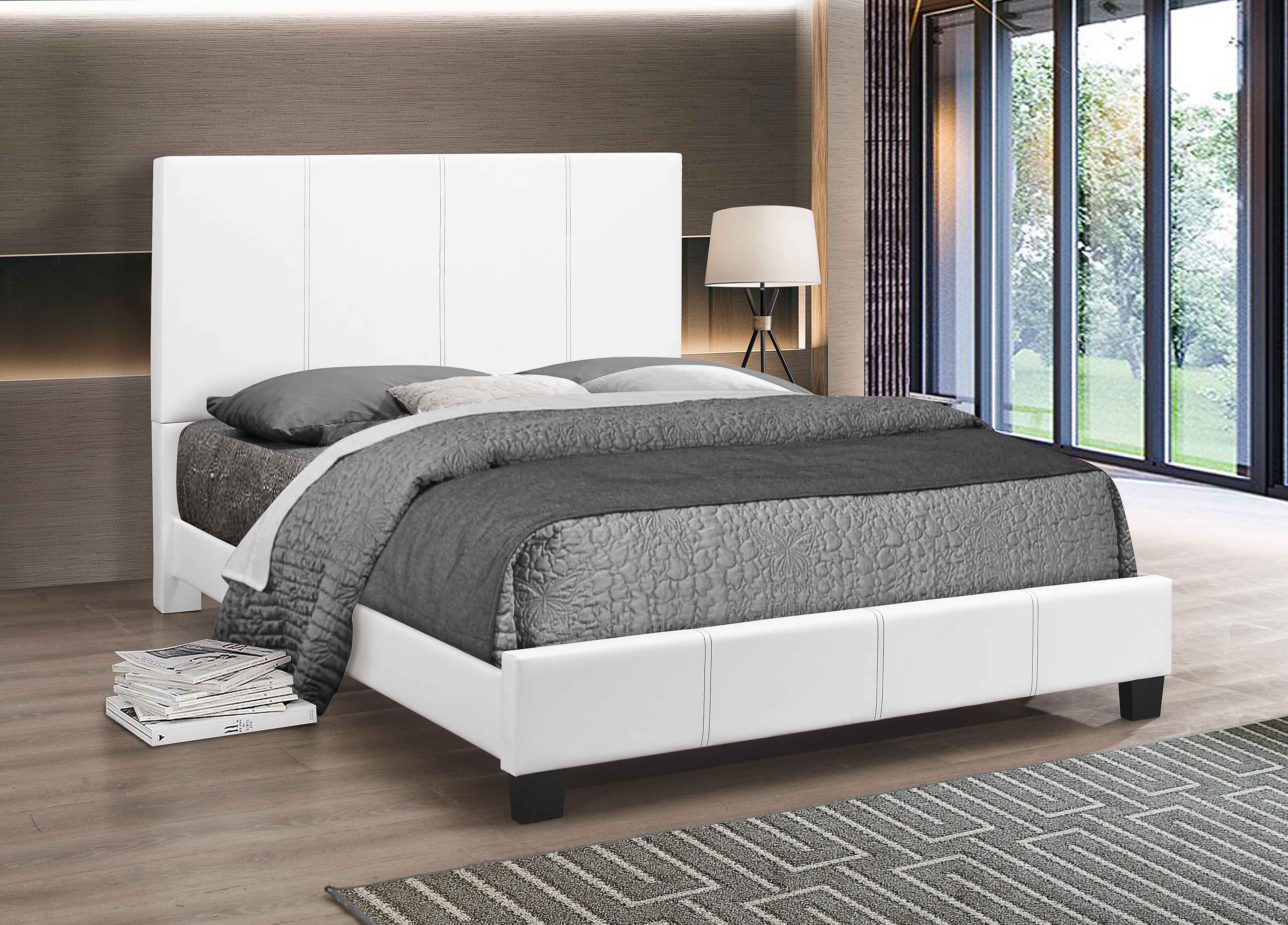 Image of if-5471 - single or double or queen bed - platform bed includes mattress support.