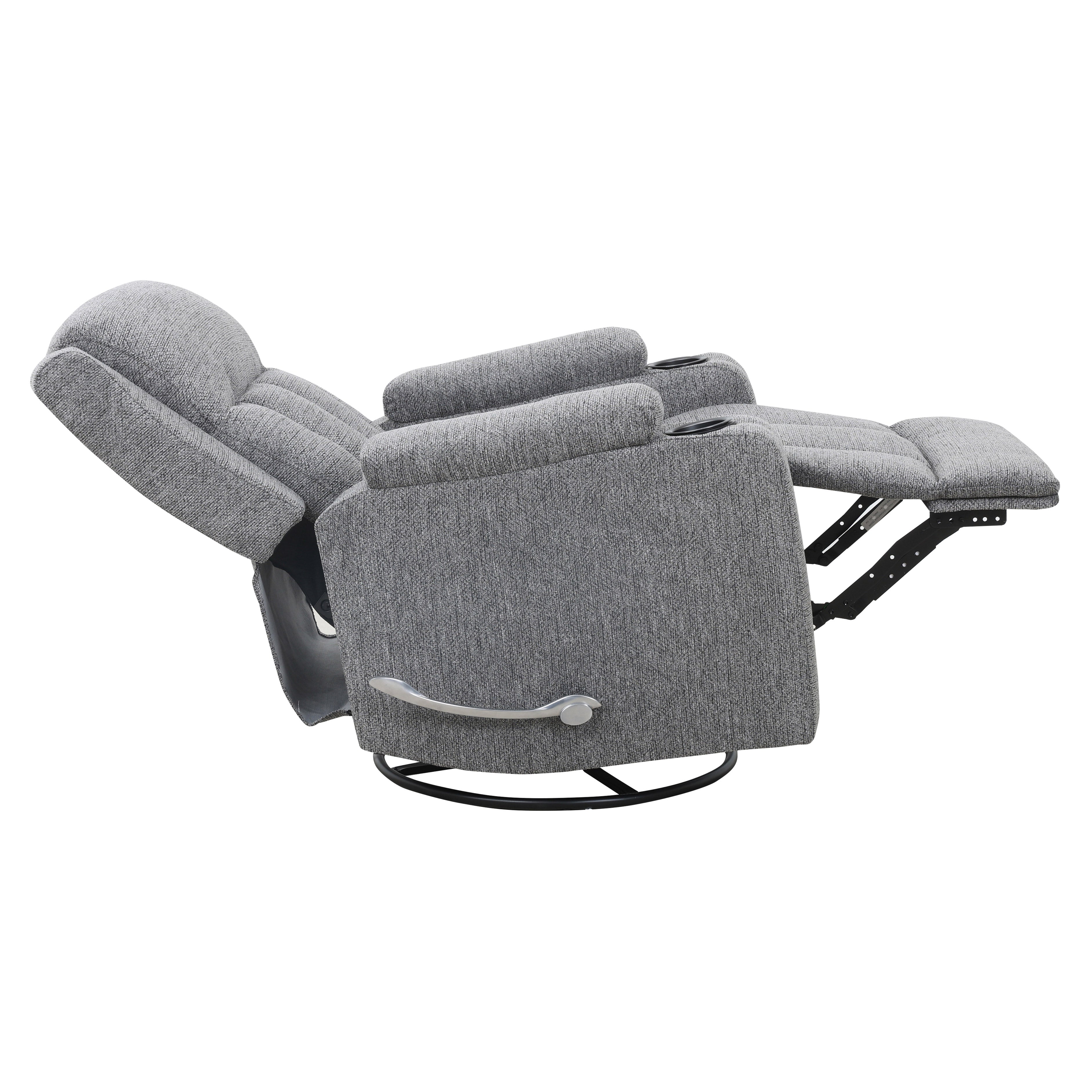 Light Grey Fabric Swivel Glider Recliner – IF-6317-M Recliner