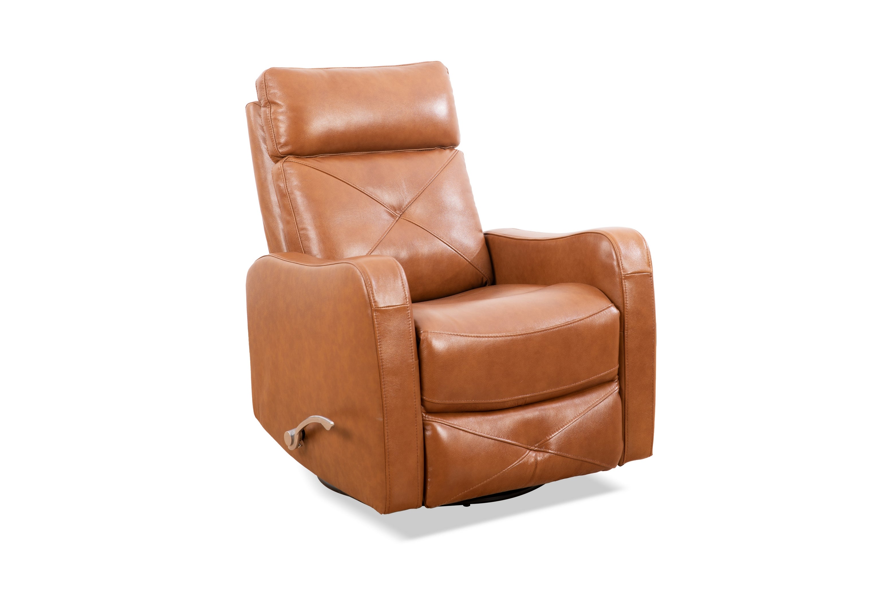 Cognac Leather Swivel Glider Recliner – IF-6331-M Recliner