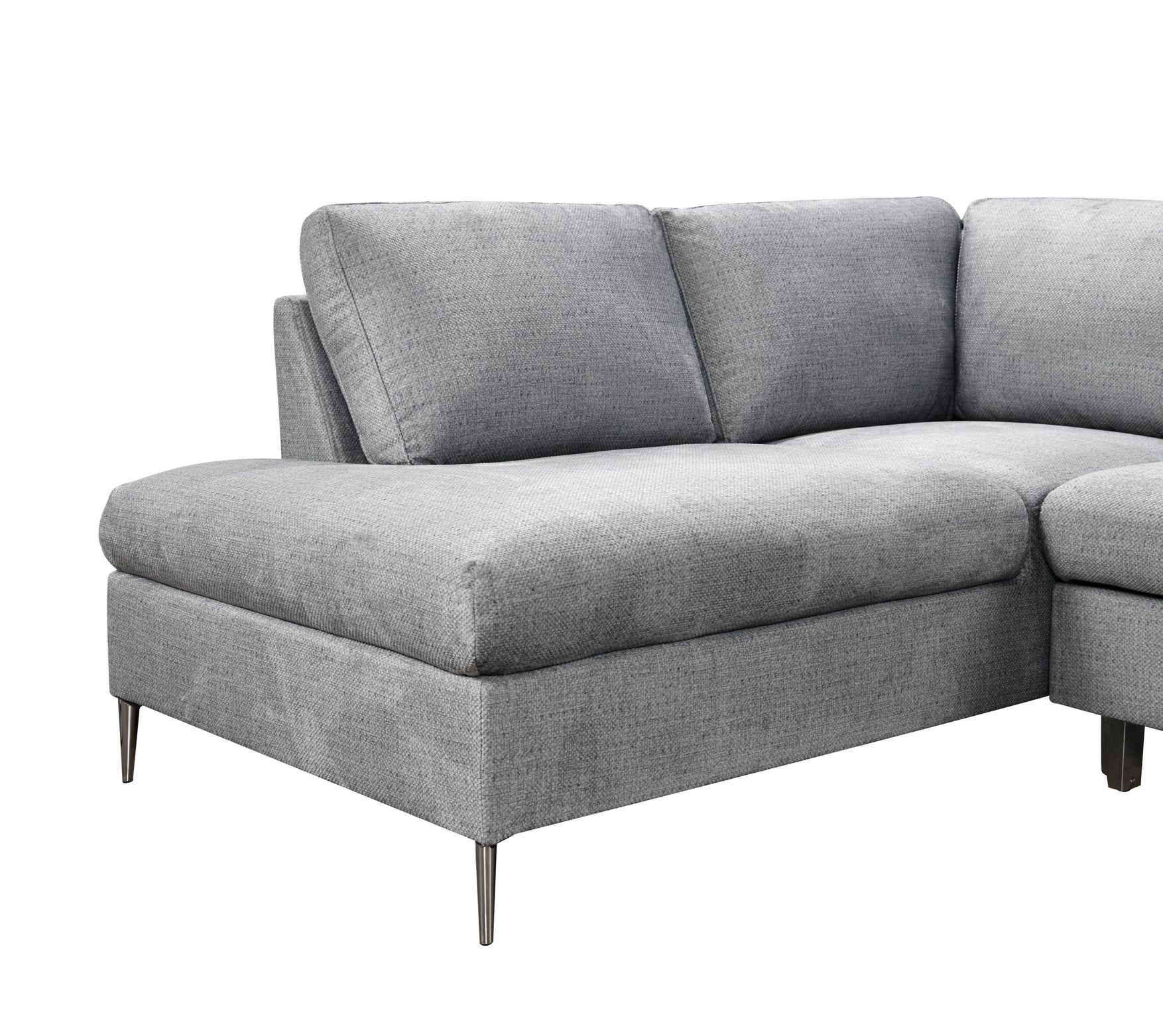 Grey Sleeper Sectional Sofa with Storage Chaise – IF-9022 LHF