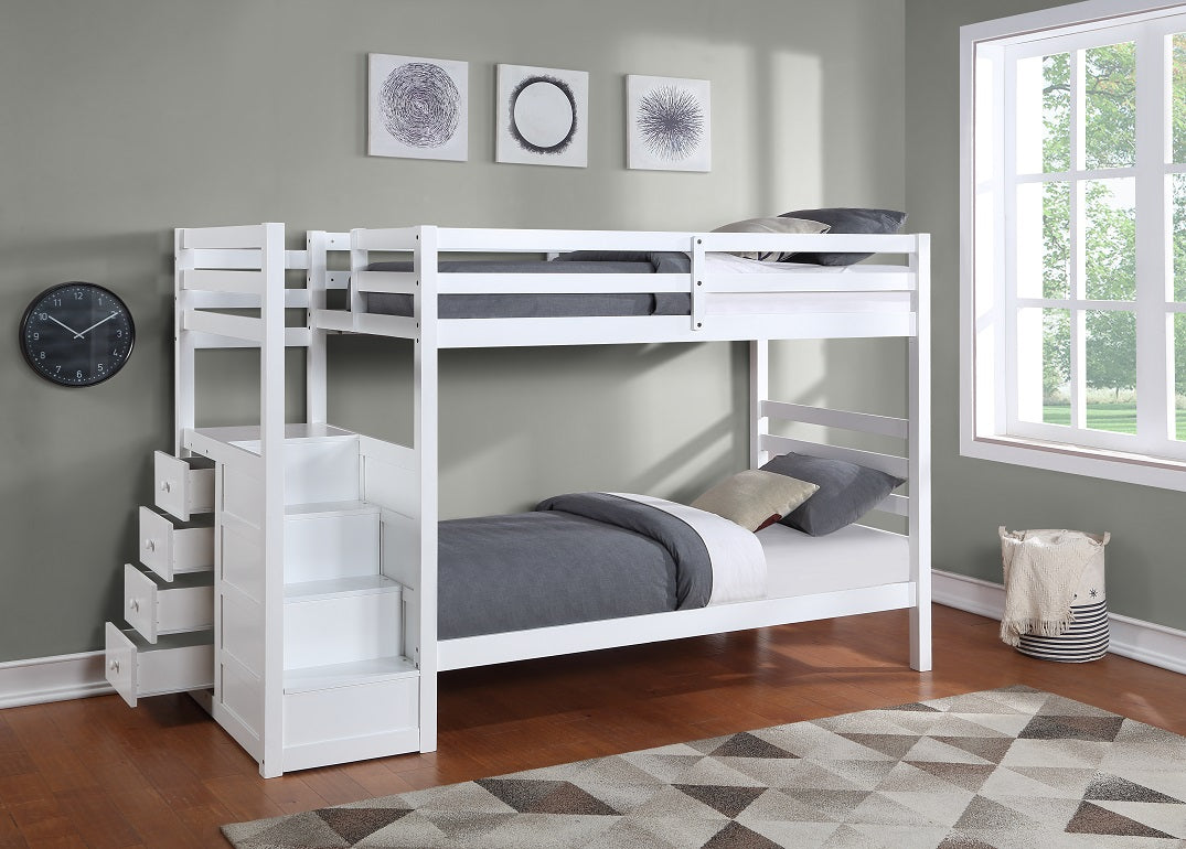 Staircase is Left-Hand side facing and cannot be changed to Right side Bunk Bed – B-1892 (Single/...