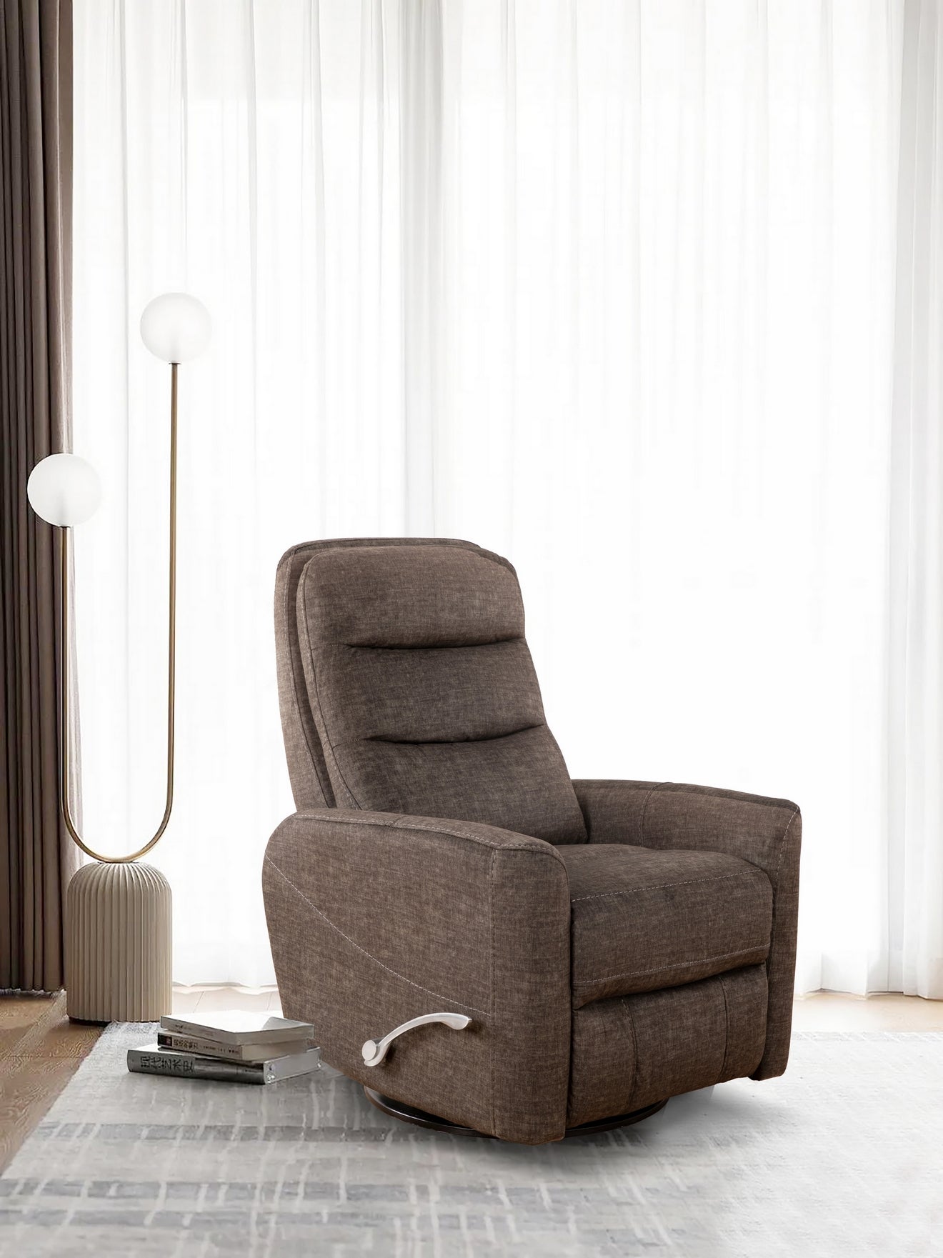 Brown Fabric Rocker Recliner – IF-6320-M Recliner
