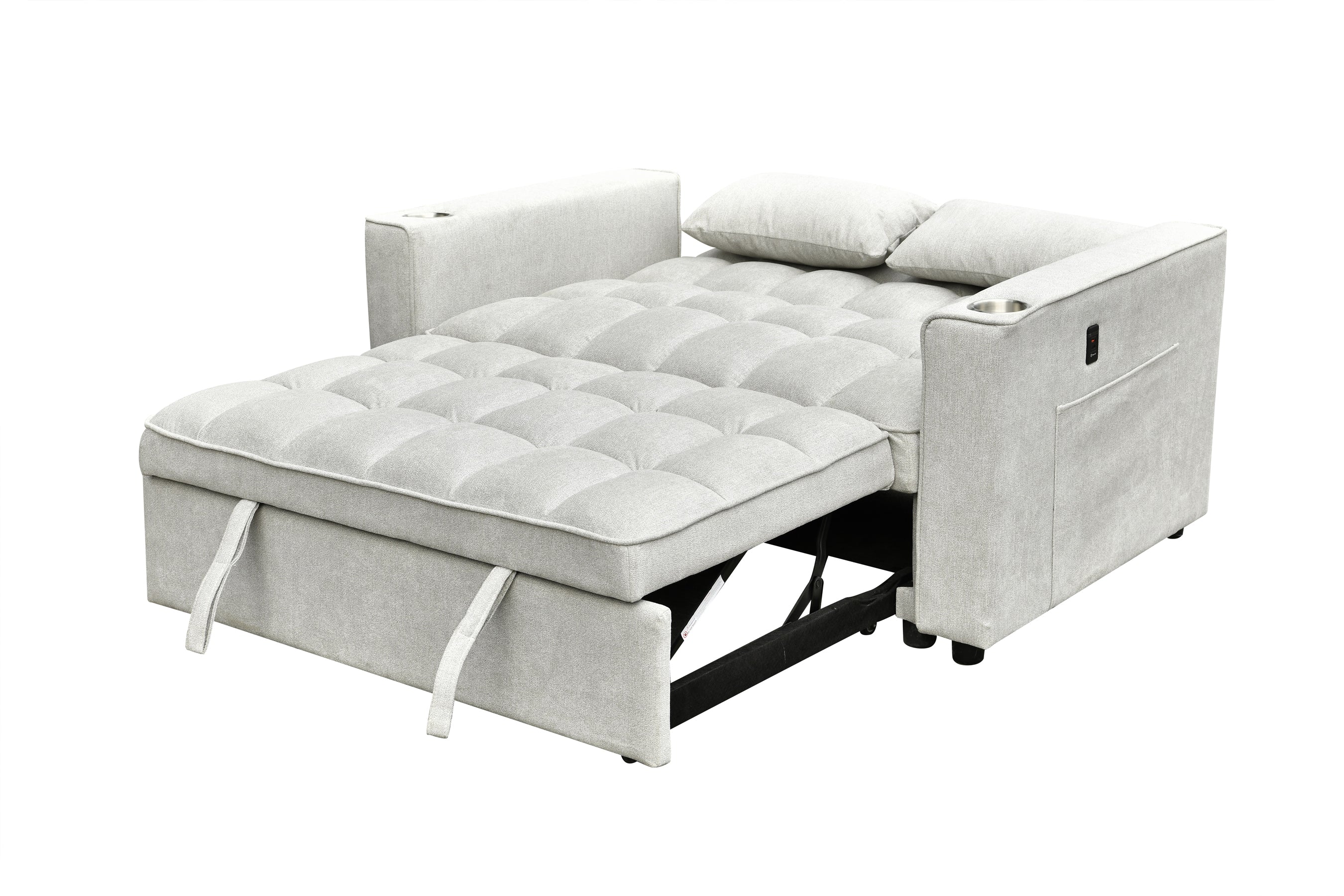 Ivory Pull-Out Loveseat Sofa Bed – IF-9028