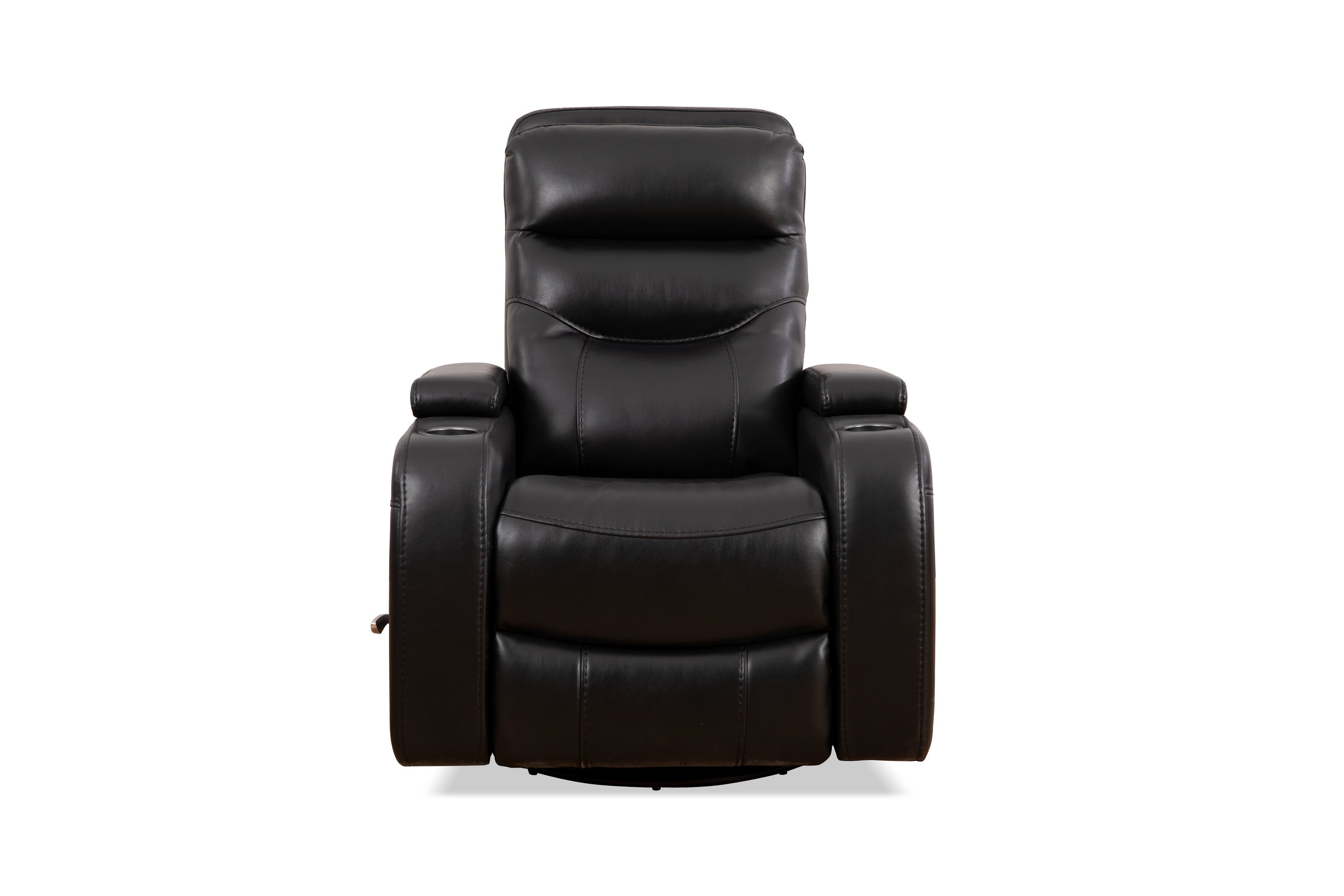 Black Leather Power Recliner with Cupholder – IF-6310-M Recliner