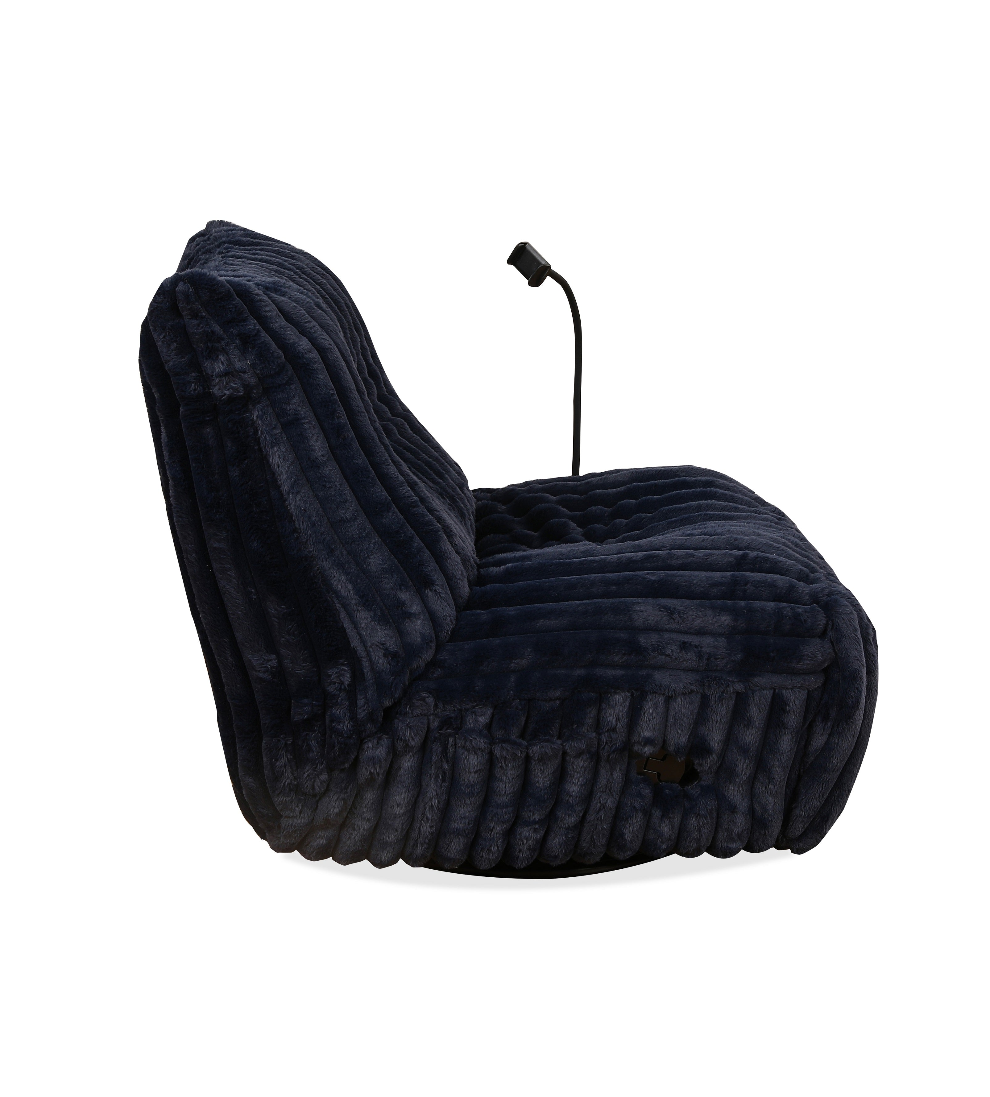 Navy Blue Corduroy Bean Bag-Style Recliner – IF-6306-M Recliner