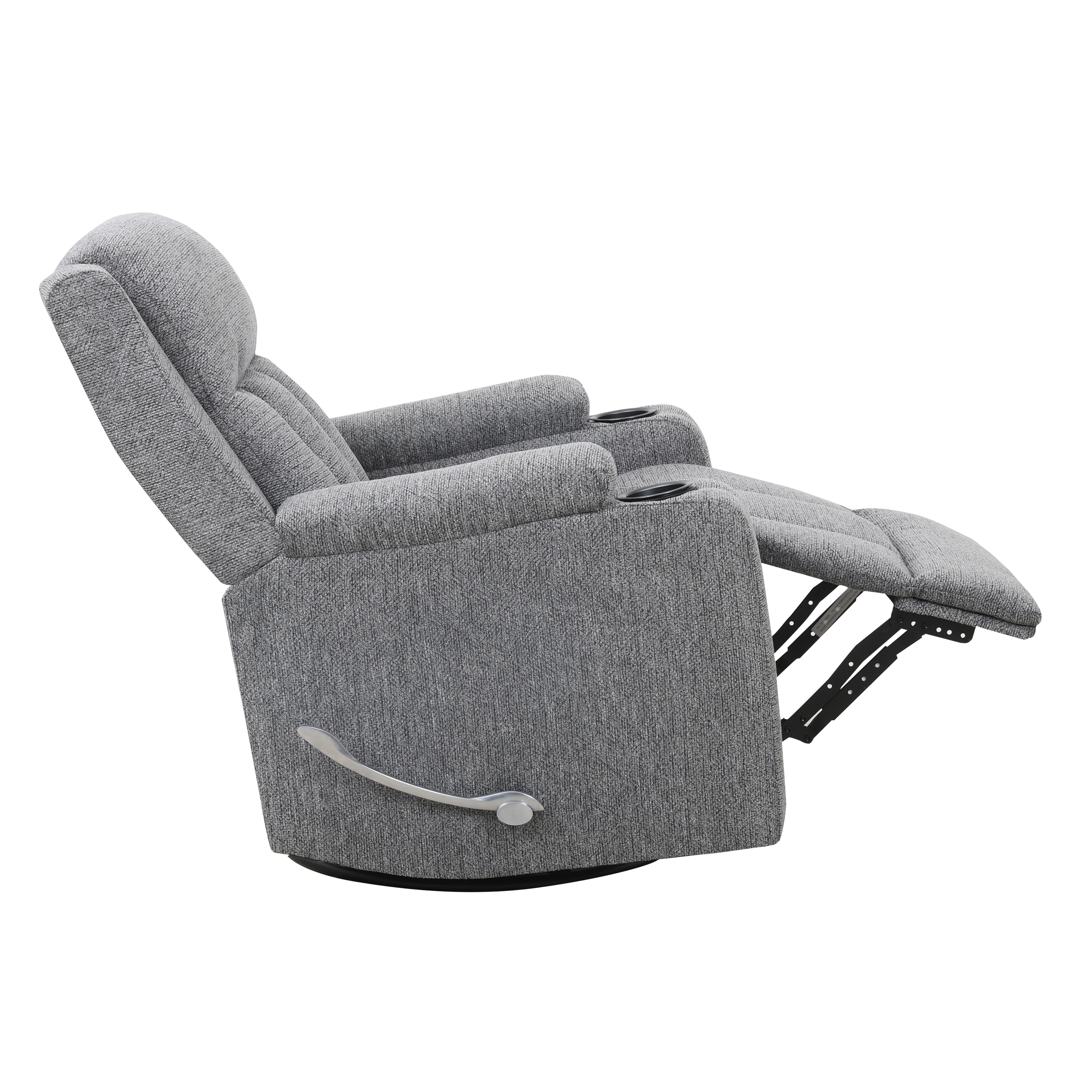 Light Grey Fabric Swivel Glider Recliner – IF-6317-M Recliner