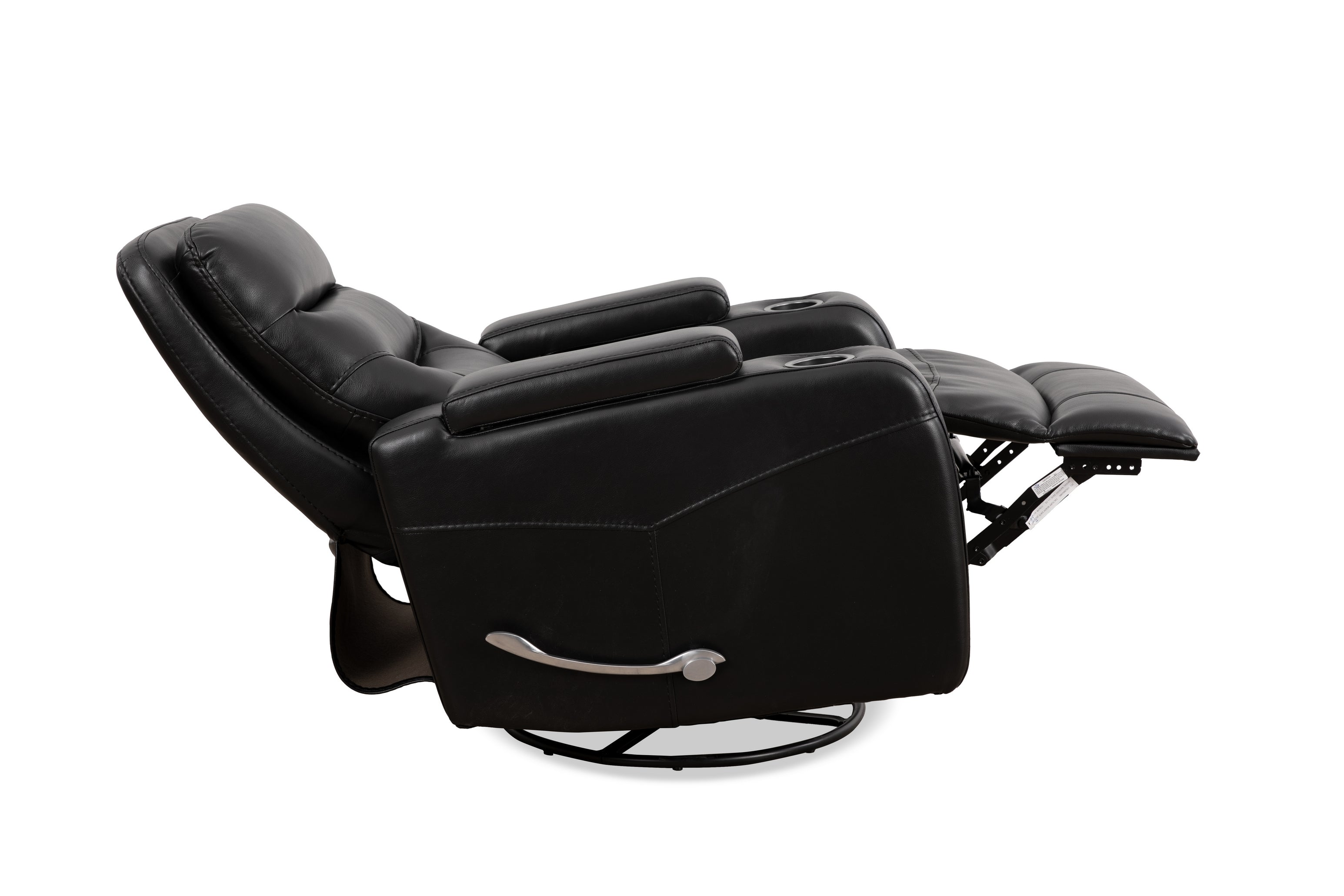 Black Leather Power Recliner with Cupholder – IF-6310-M Recliner