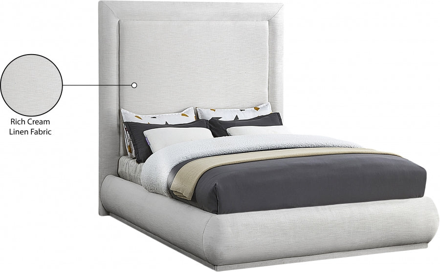 Creme Linen Fabric Bed – IF-5200
