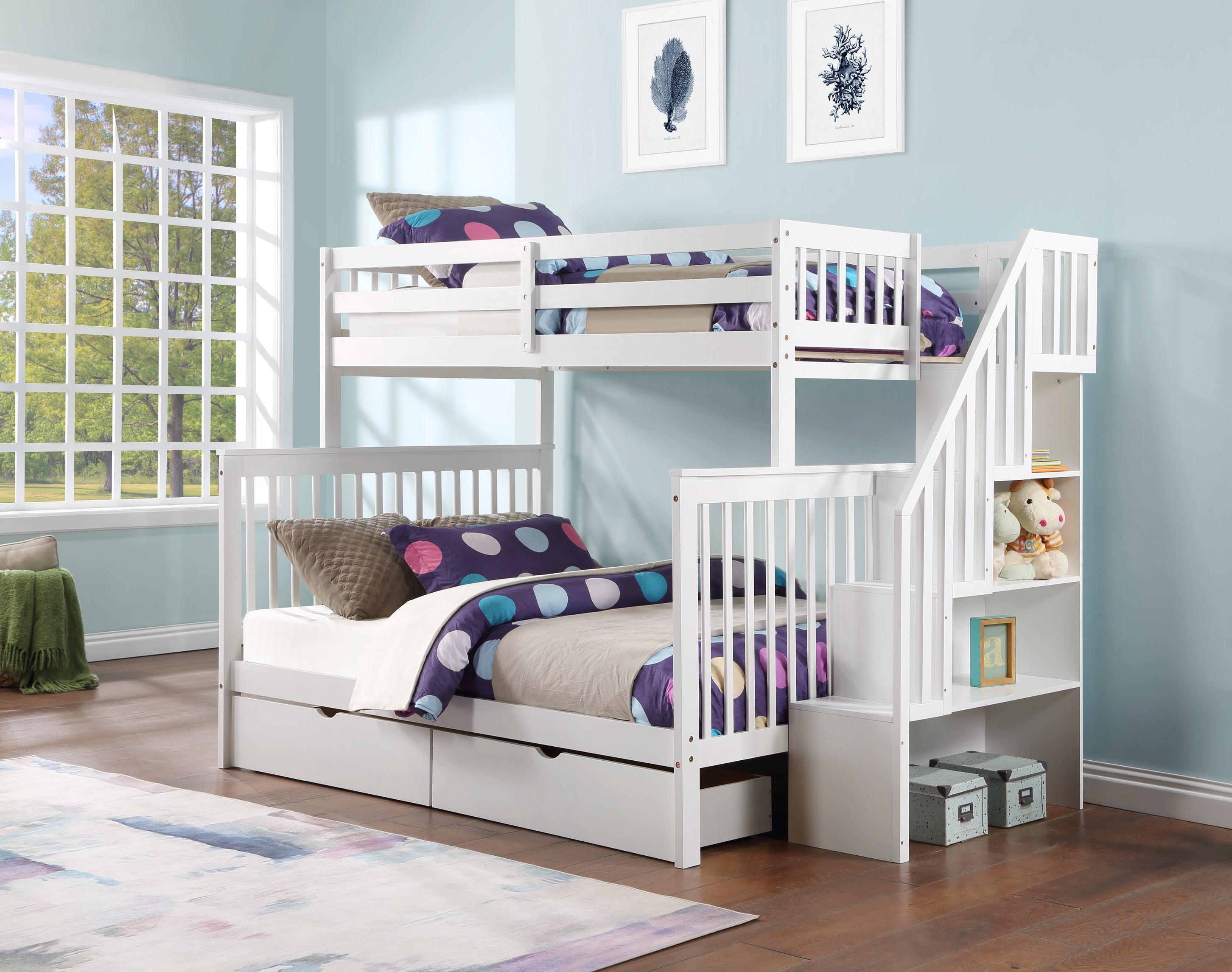 Please note The staircase is Reversible and can be installed on the Left or Right Side Bunk Bed –...