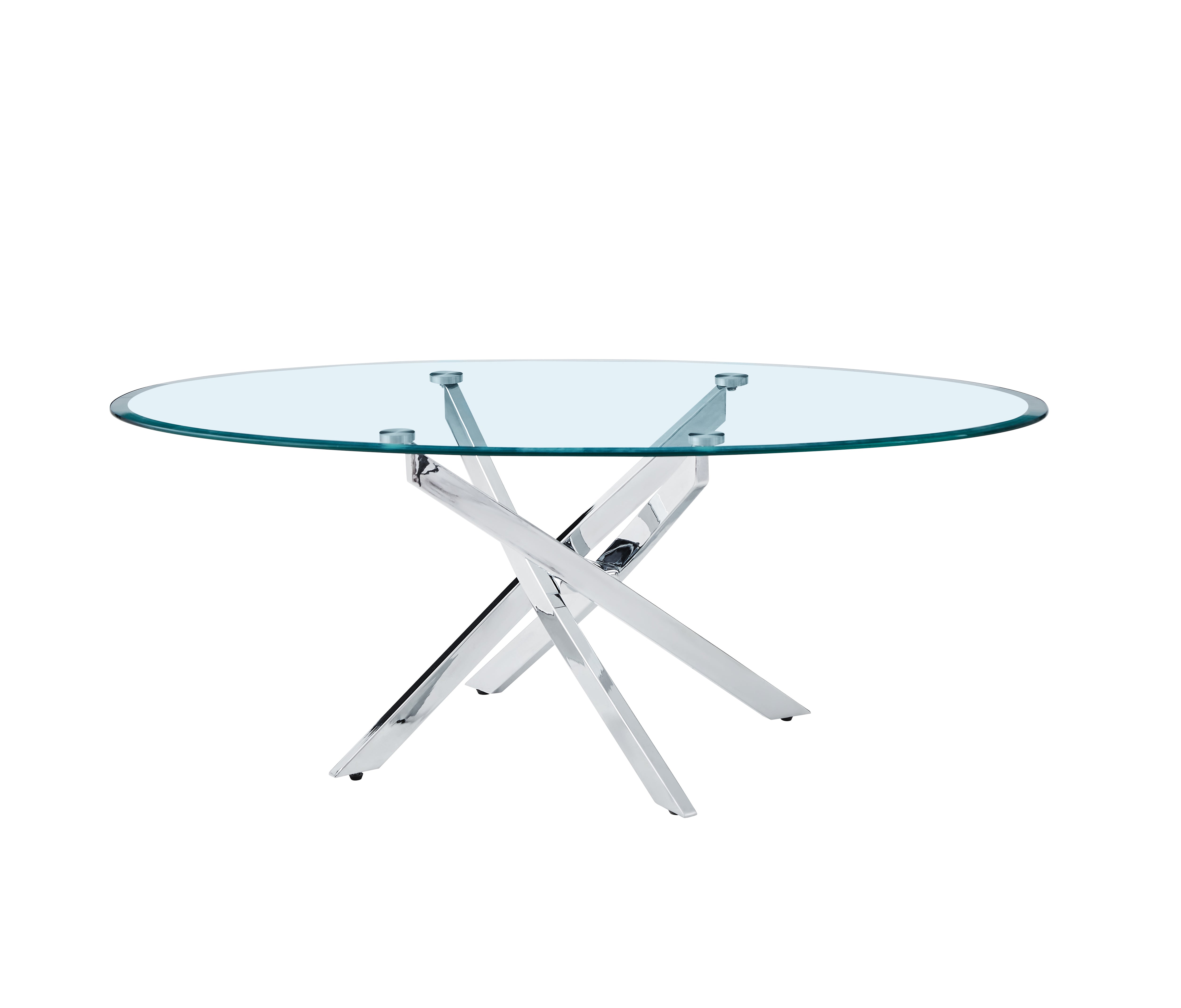 Clear Tempered Glass Top with Chrome Base Coffee / Side Table – IF-2650