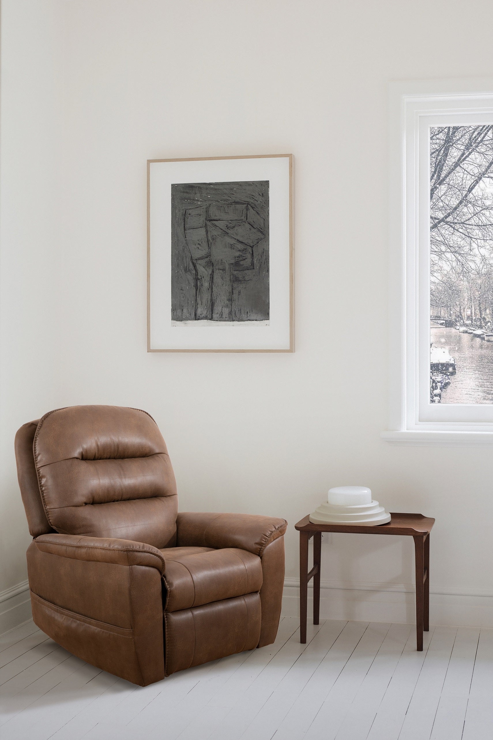 Brown Faux Leather Power Lift Recliner – IF-6365-M Lift Chair