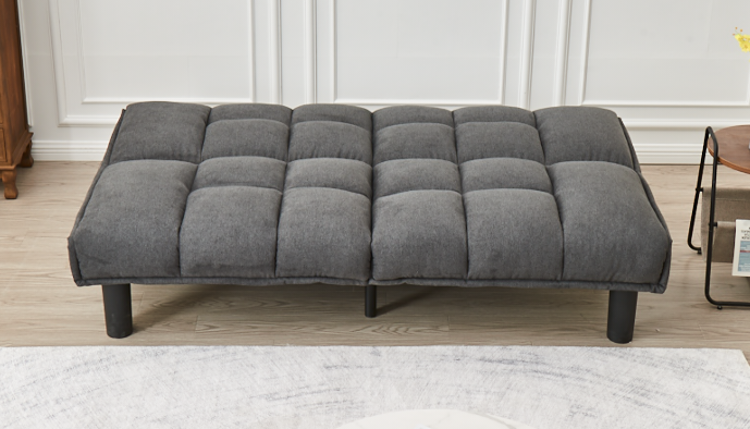 Grey Tufted Convertible Sofa Bed – IF-8060