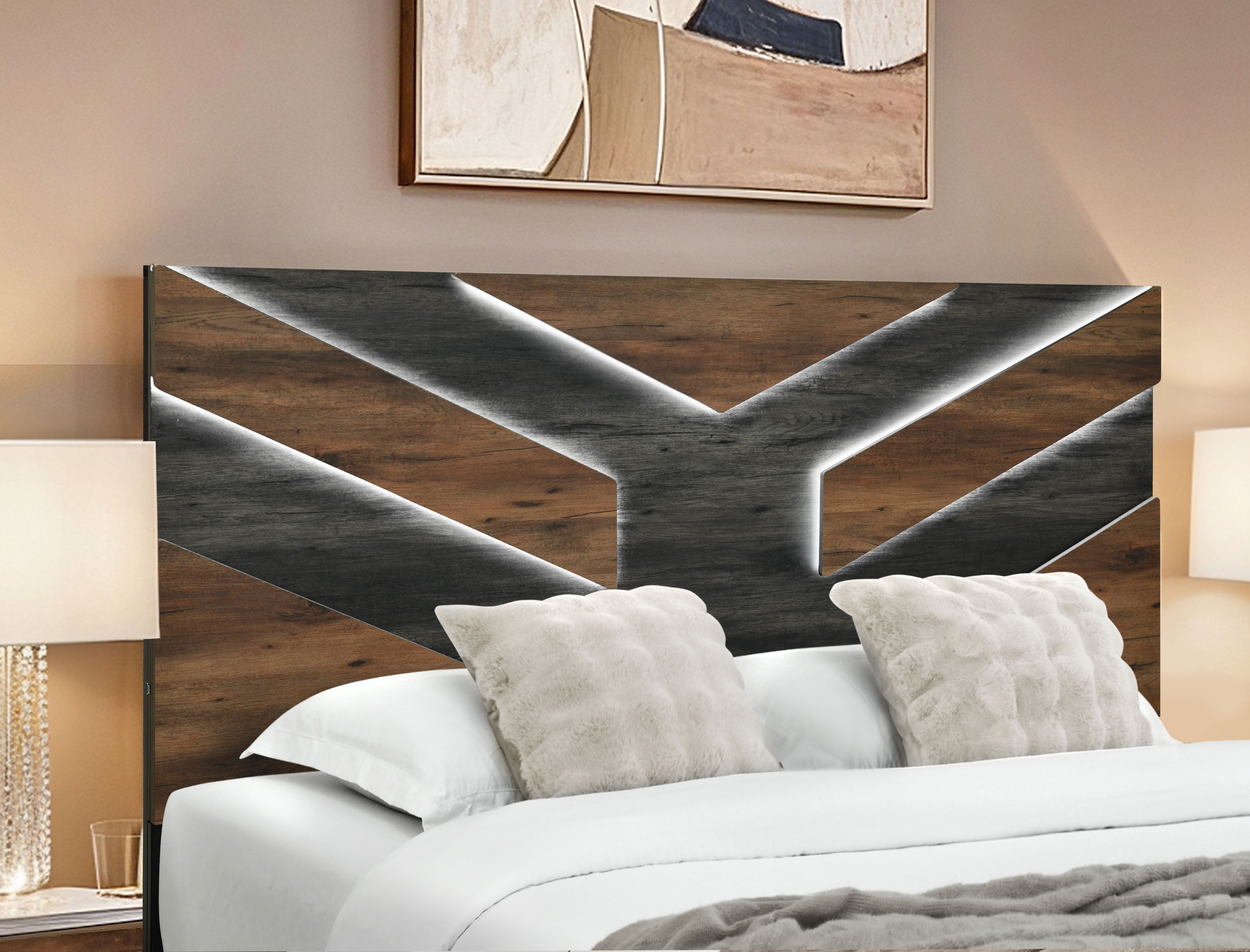 Matching mirror enhances the set while adding depth and balance to the overall design Bedroom Set...