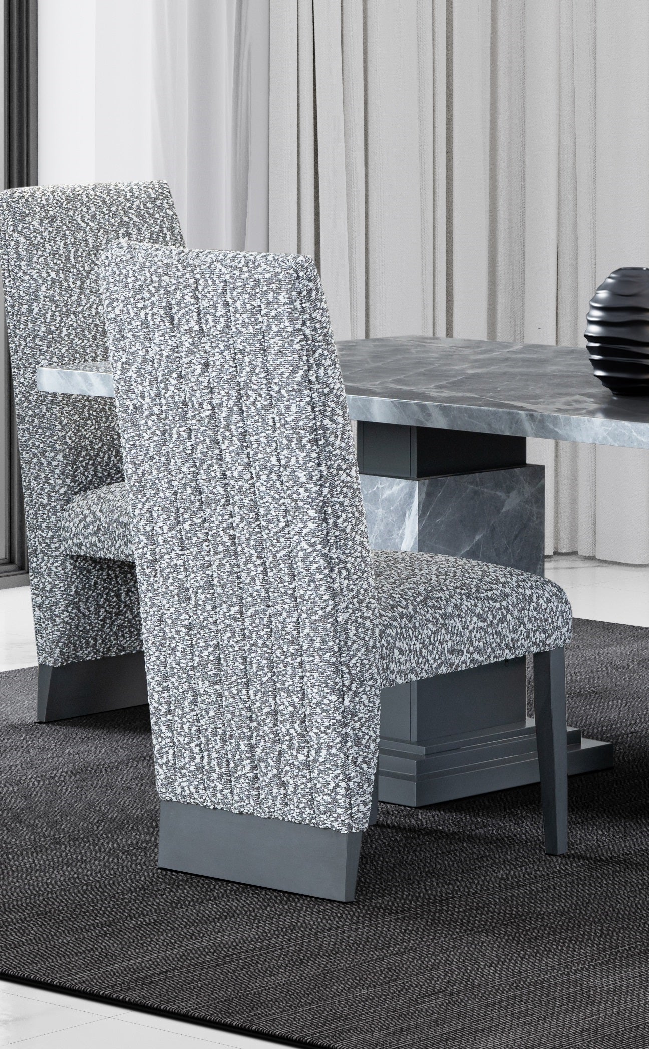 Soft Grey Fabric Chair – C-1600