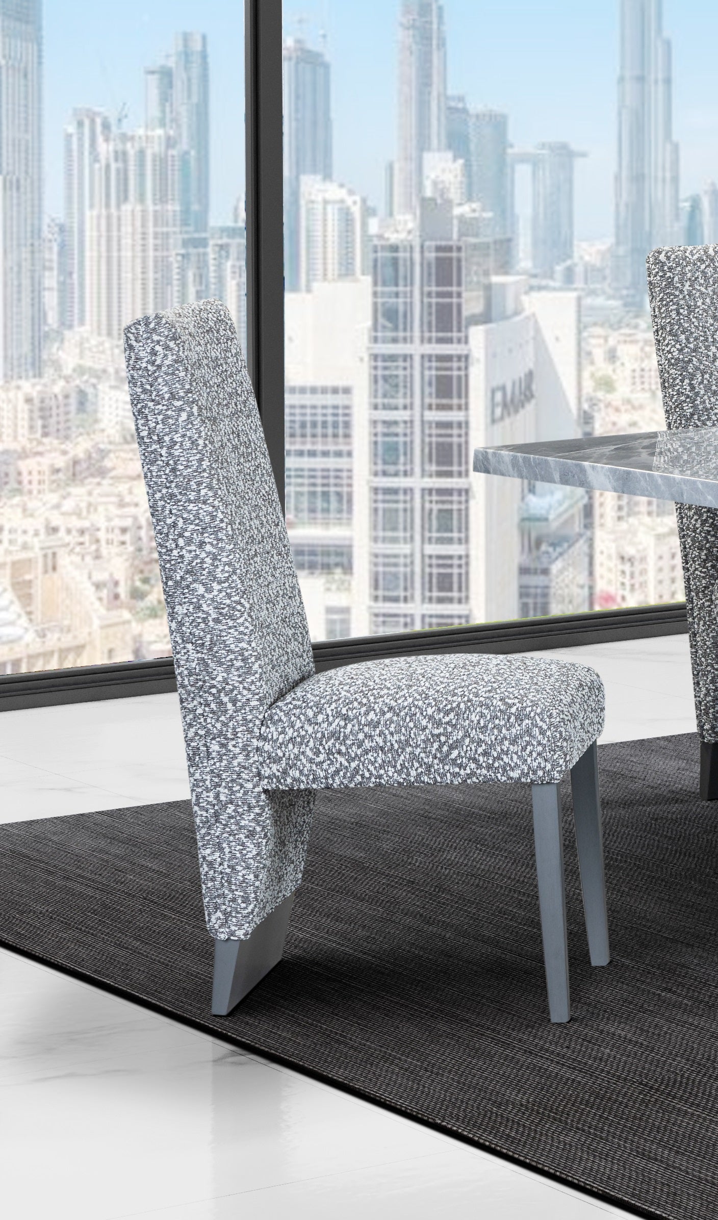 Soft Grey Fabric Chair – C-1600