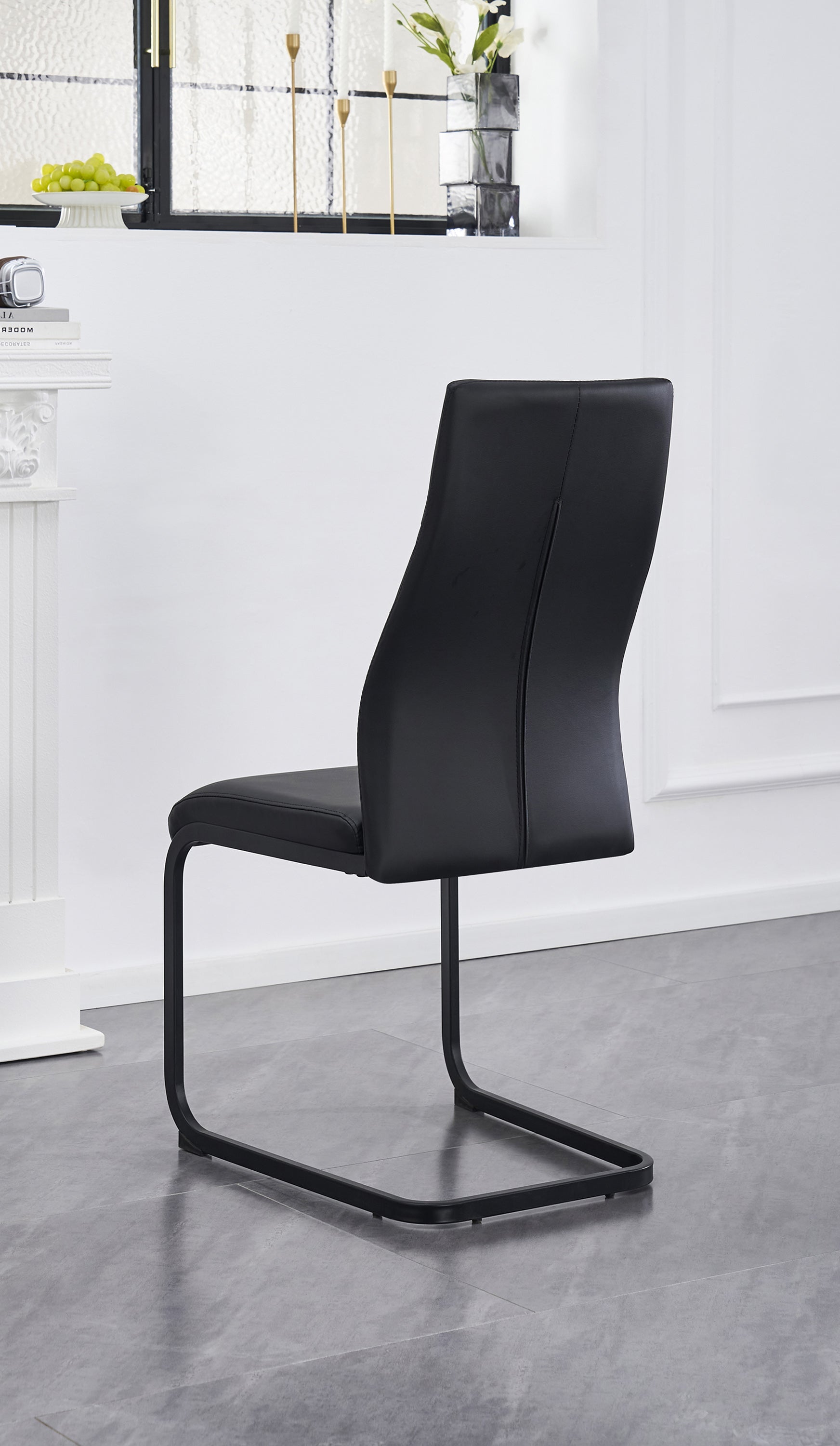 Upholstered in soft Black PU Dinette Set – T-1443 C-1578