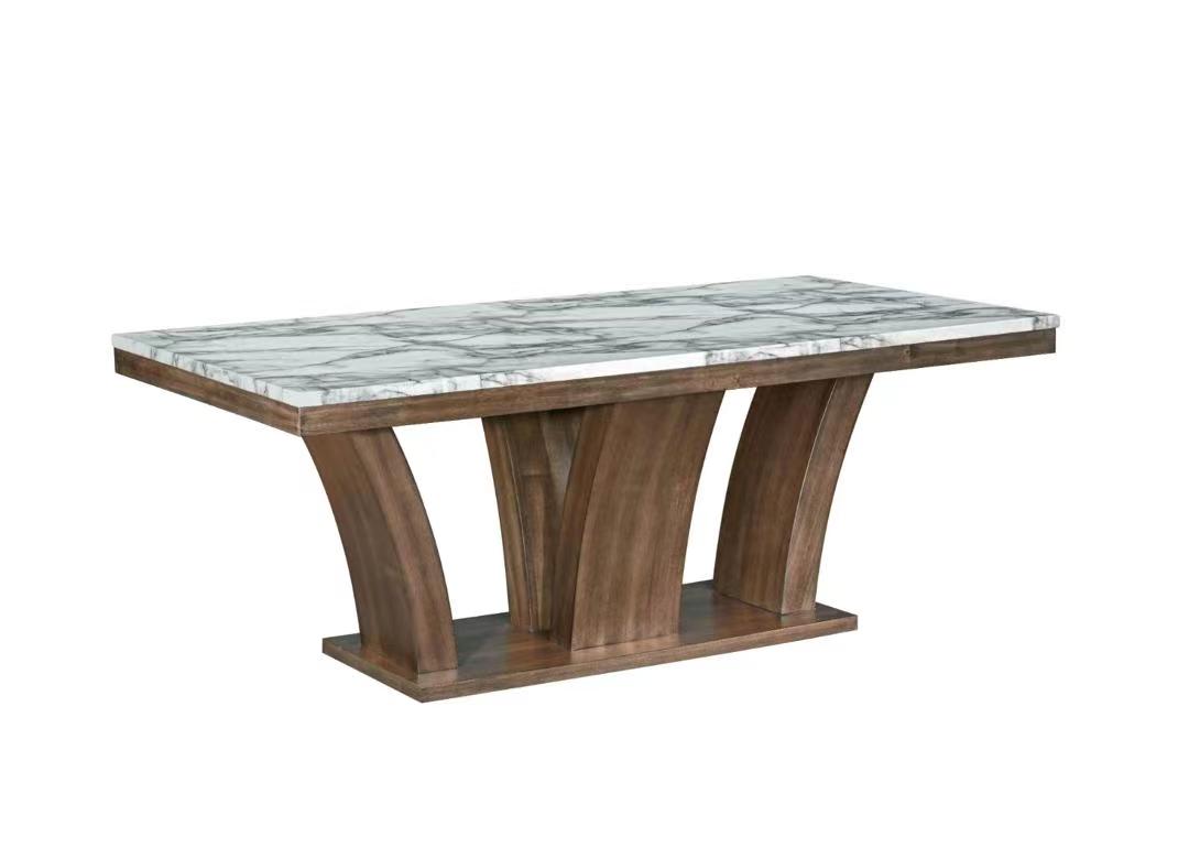 Rustic Brown with Faux Marble Top Dinette Set – IF-1620