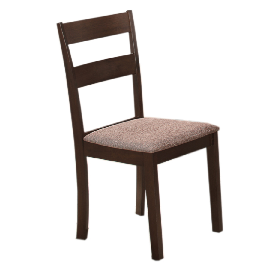 Espresso Wood Dining Chair with Fabric Seat – C-1033