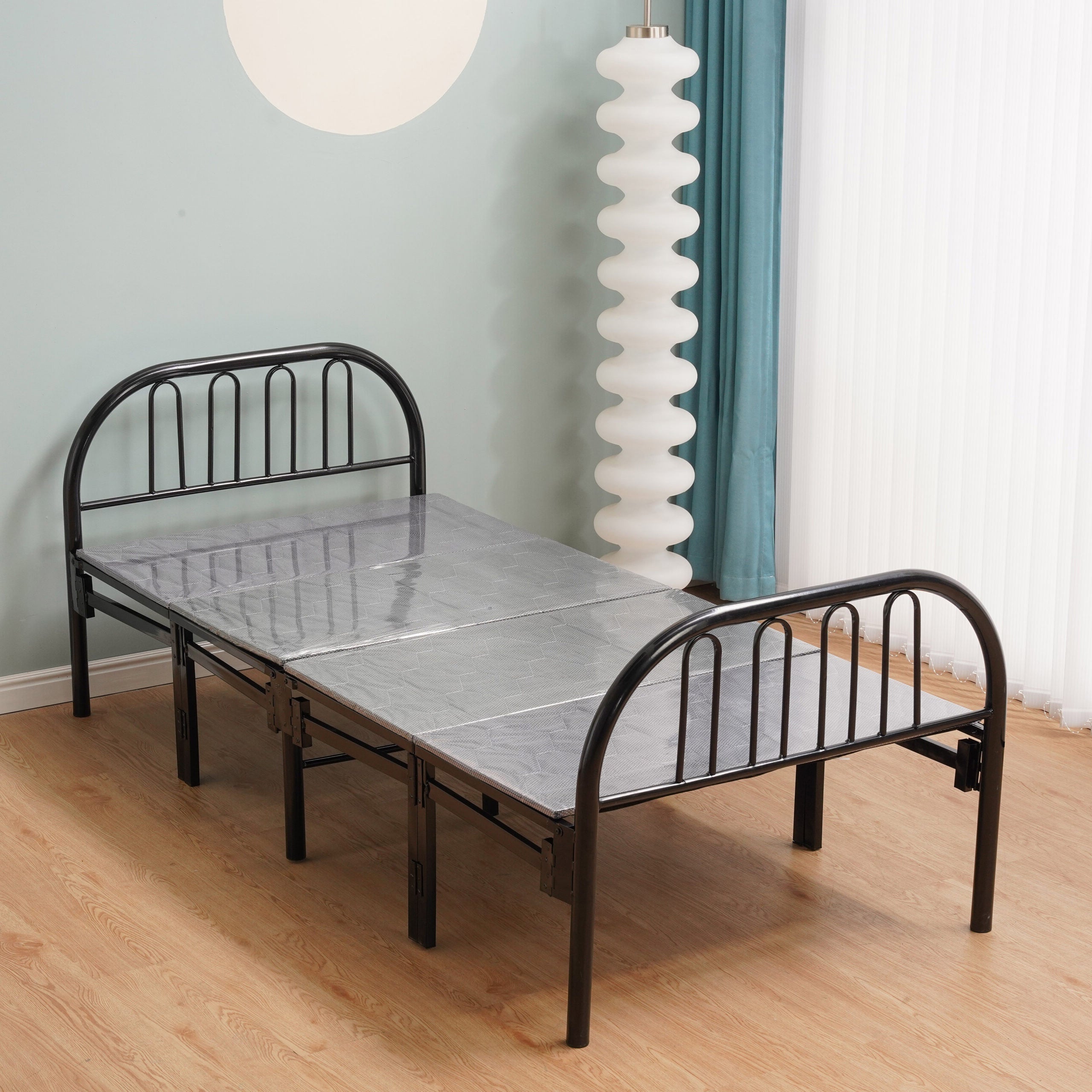 Guest-Ready in Seconds – Easy-fold frame sets up instantly for overnight visitors Folding Bed – I...
