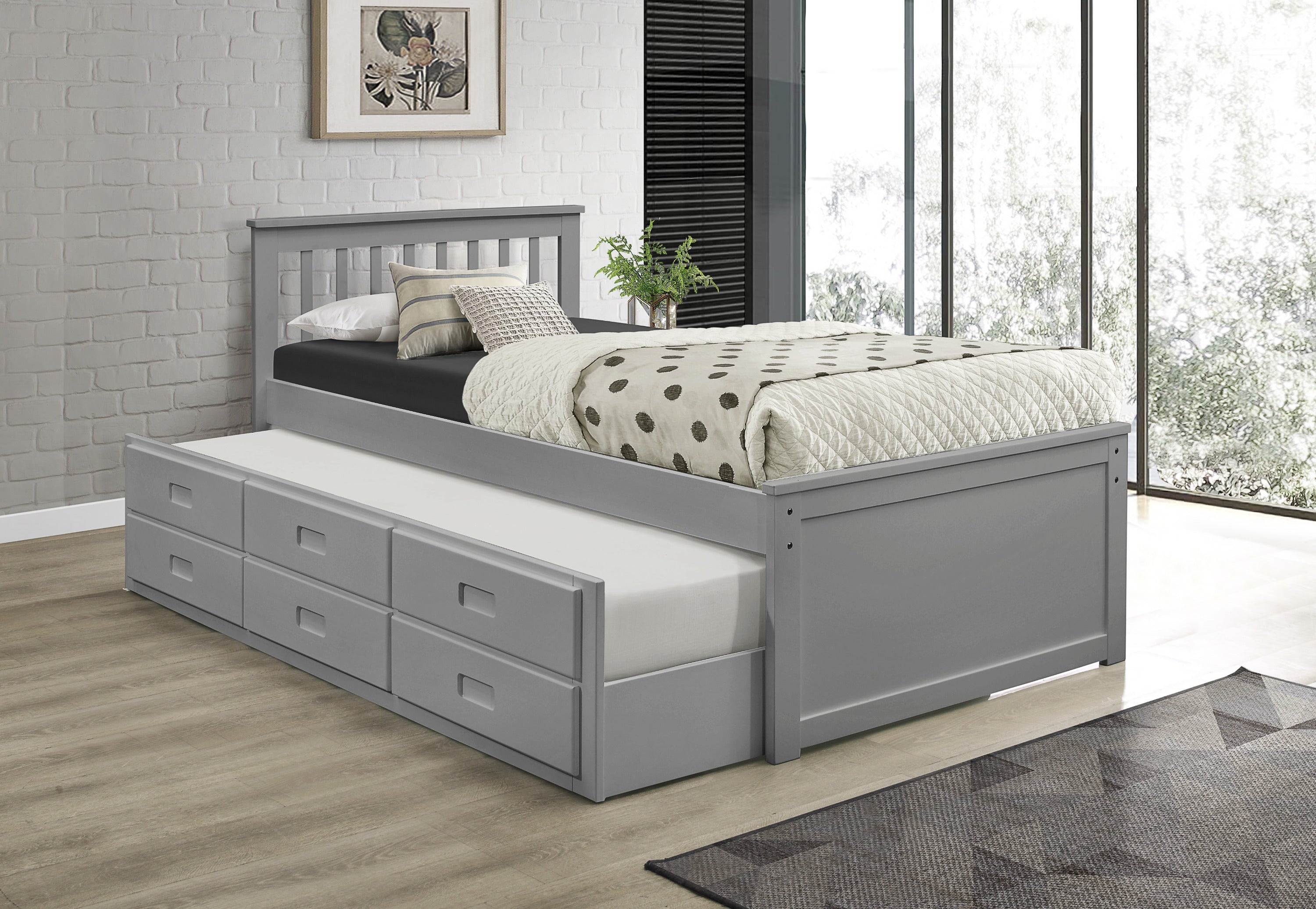Trundle is Reversible and can be Installed on Either Side of the Bed – IF-300-G