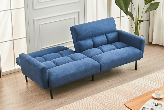 Blue Tufted Sofa Bed – IF-8040
