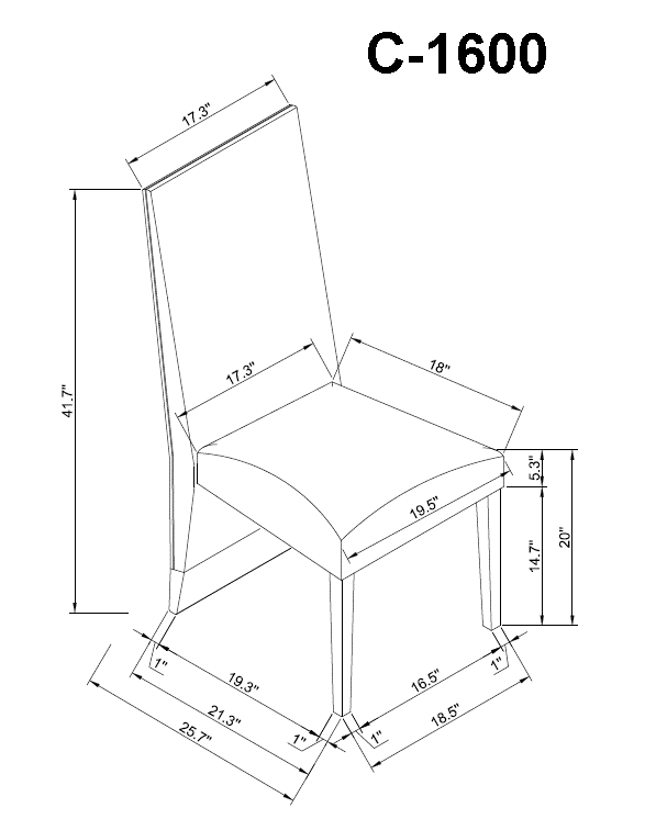 Soft Grey Fabric Chair – C-1600