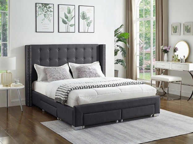 Image of if-5327 - double or queen or king bed - platform bed includes mattress support.