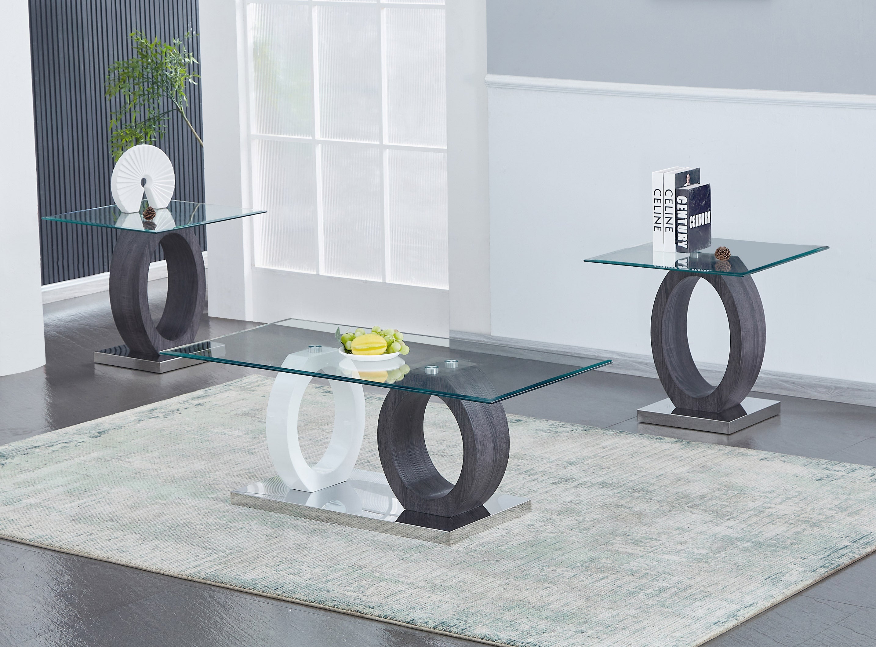 Clear Tempered Glass Top with Chrome Base Coffee / Side Table – IF-2652