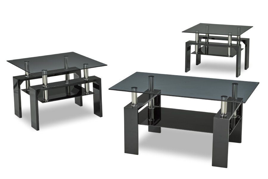 Smoked Top Glass Smoked Coffee / Side Table – IF-2011
