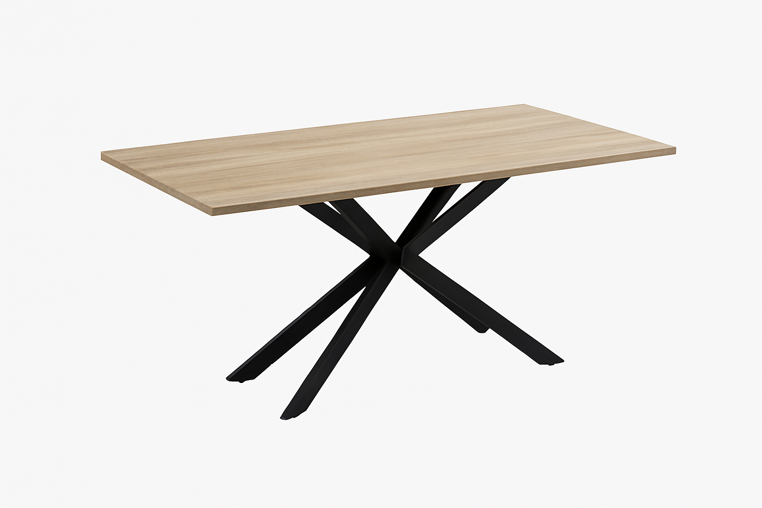 Table: Wood Top With Black Steel Legs Dinette Set – T-1510 C-1512