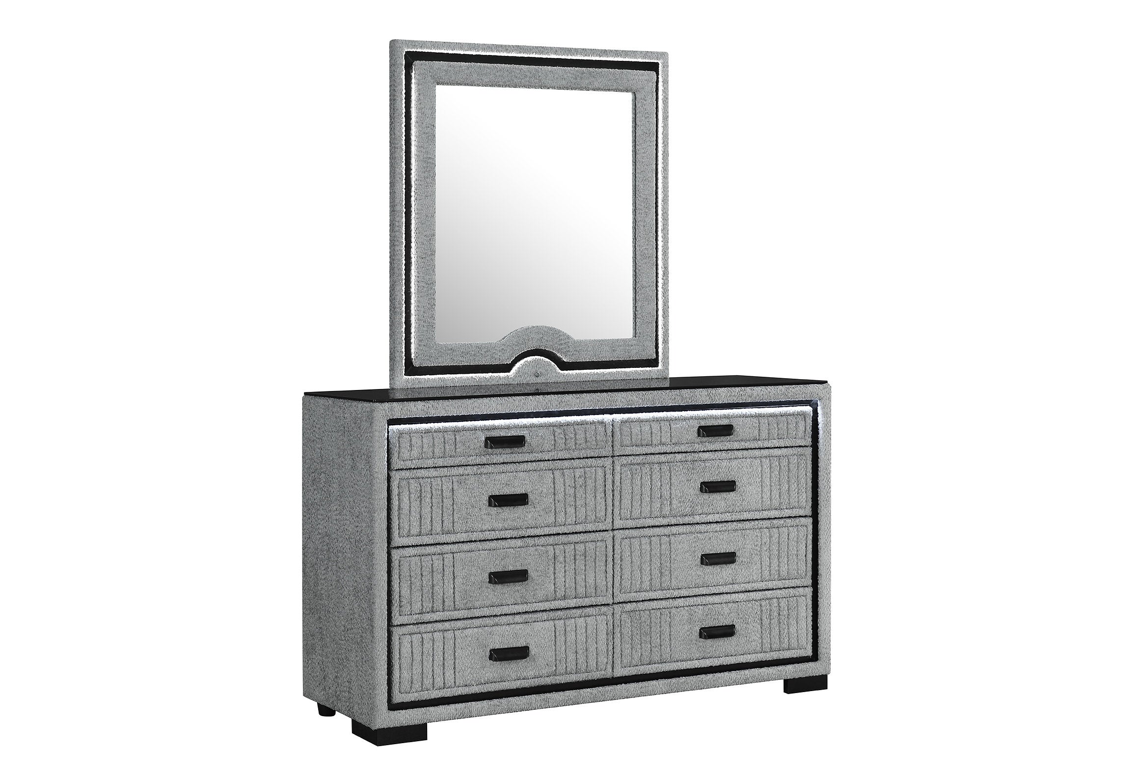Isabella - Grey Bedroom Set with TV support