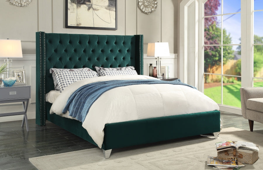 Image of if-5894 - queen or king bed - platform bed includes mattress support.