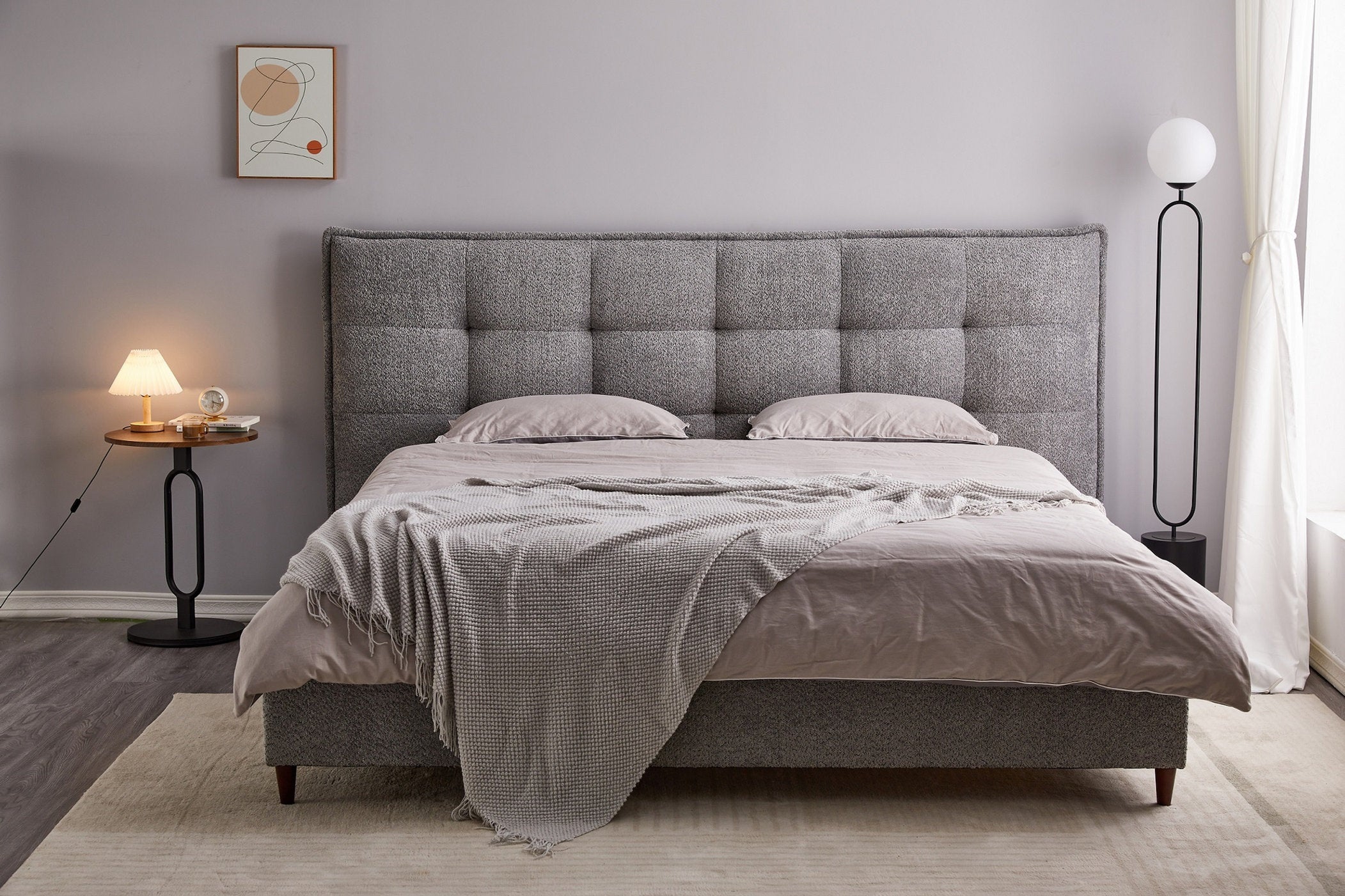 IF-5940 - Queen or King Bed - Platform Bed Includes Mattress Support